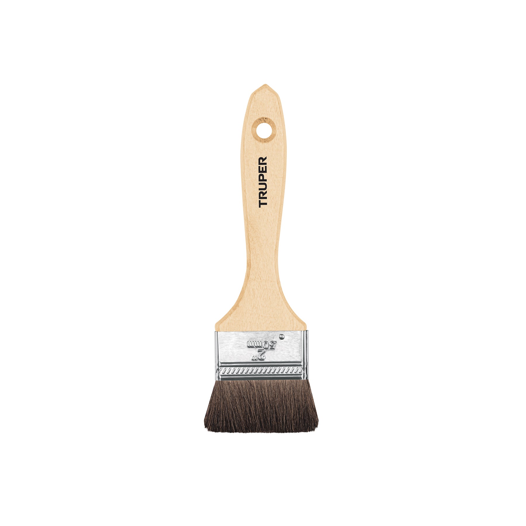 Brocha pelo de camello de 2" con mango de madera, TRUPER