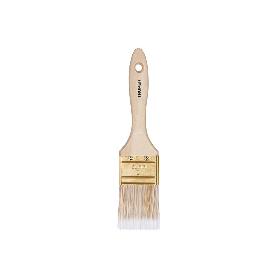 Brocha cerdas sintéticas 2" corte recto, mango de madera
