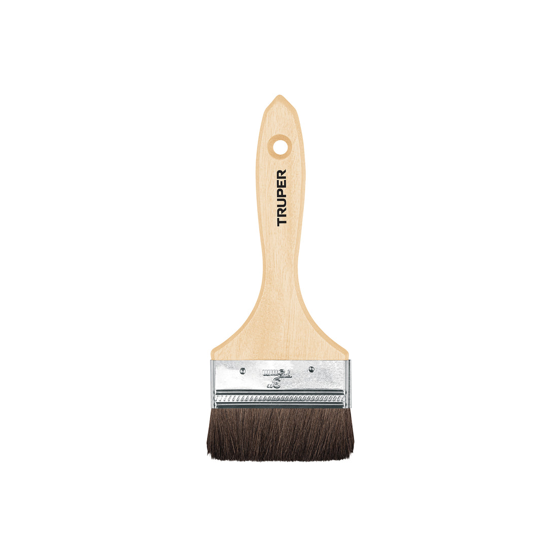 Brocha pelo de camello de 3" con mango de madera, TRUPER