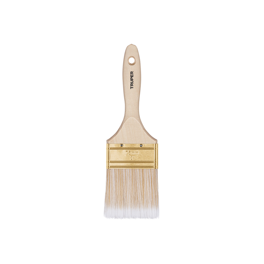 Brocha cerdas sintéticas 3" corte recto, mango de madera