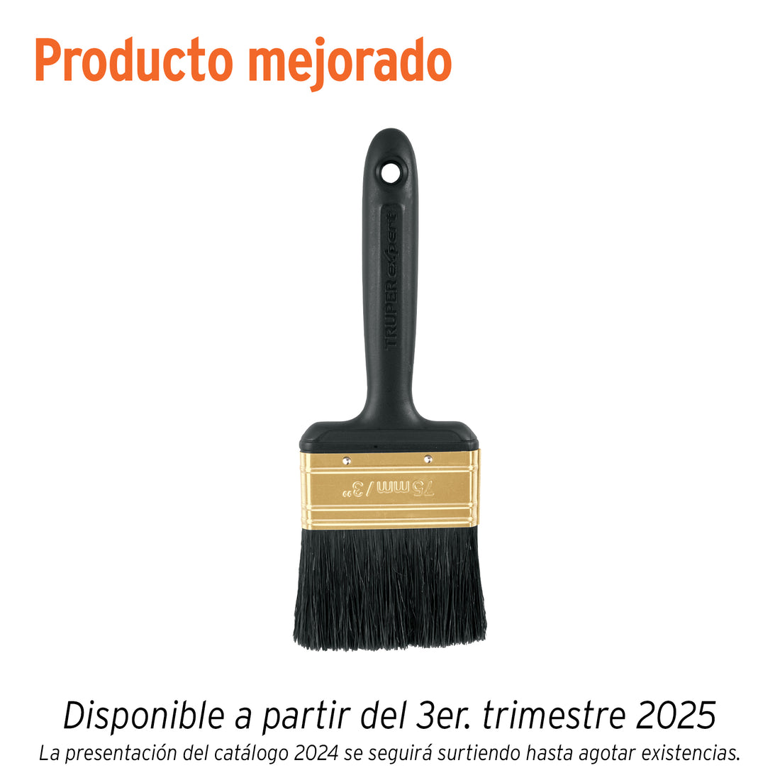 Brocha profesional de 3" mango de plástico, TRUPER EXPERT