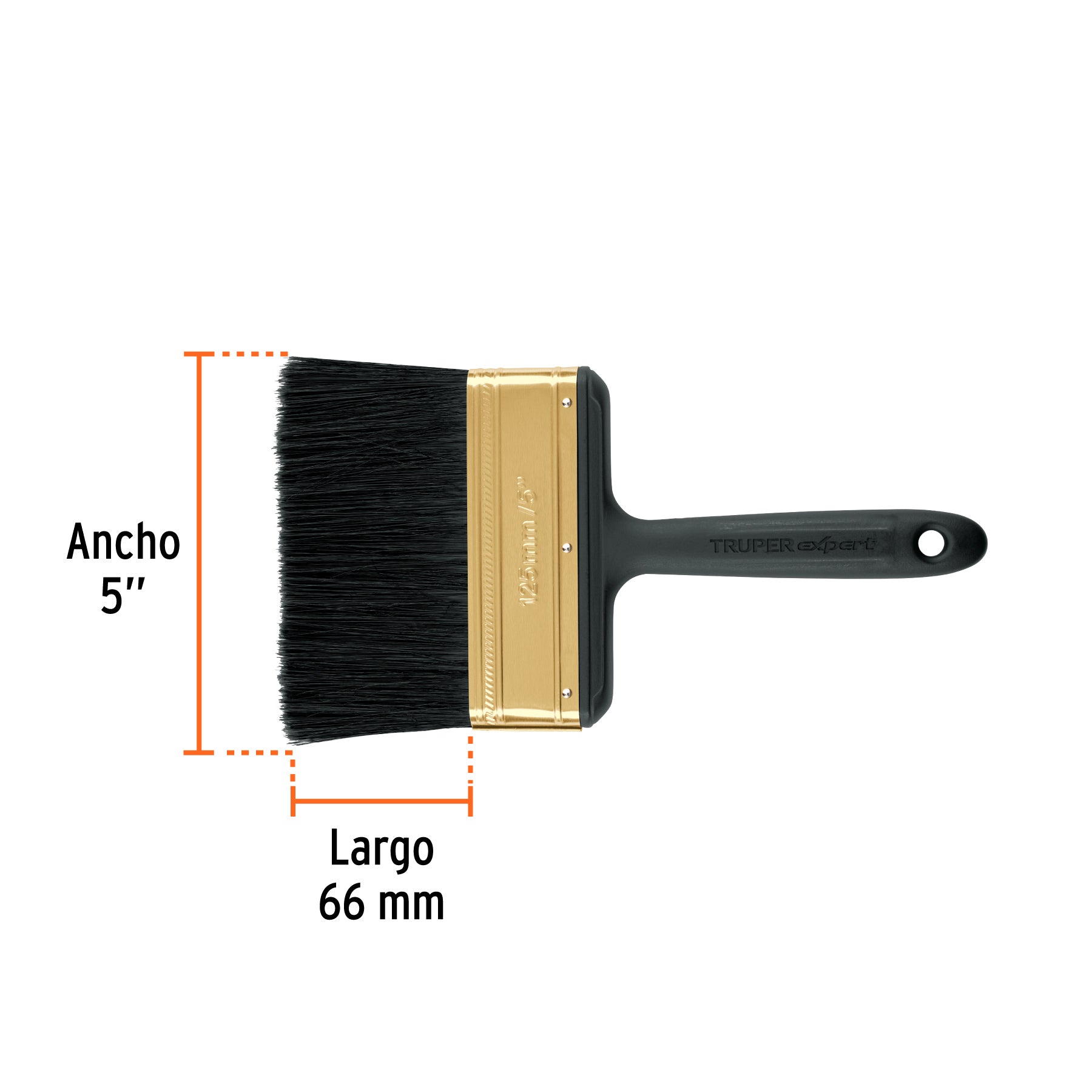 Brocha profesional de 5" mango de plástico, TRUPER EXPERT