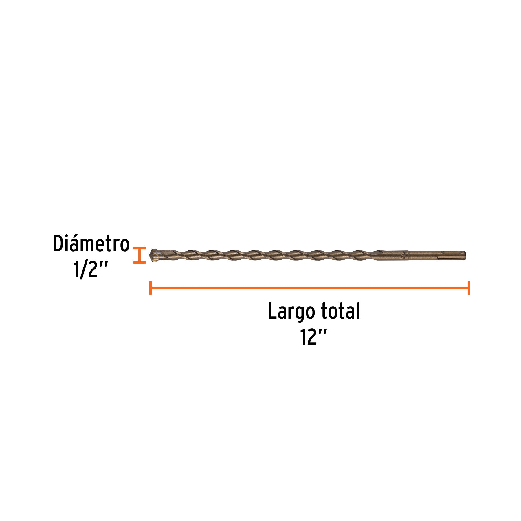 Broca SDS Plus 1/2 x 12", TRUPER