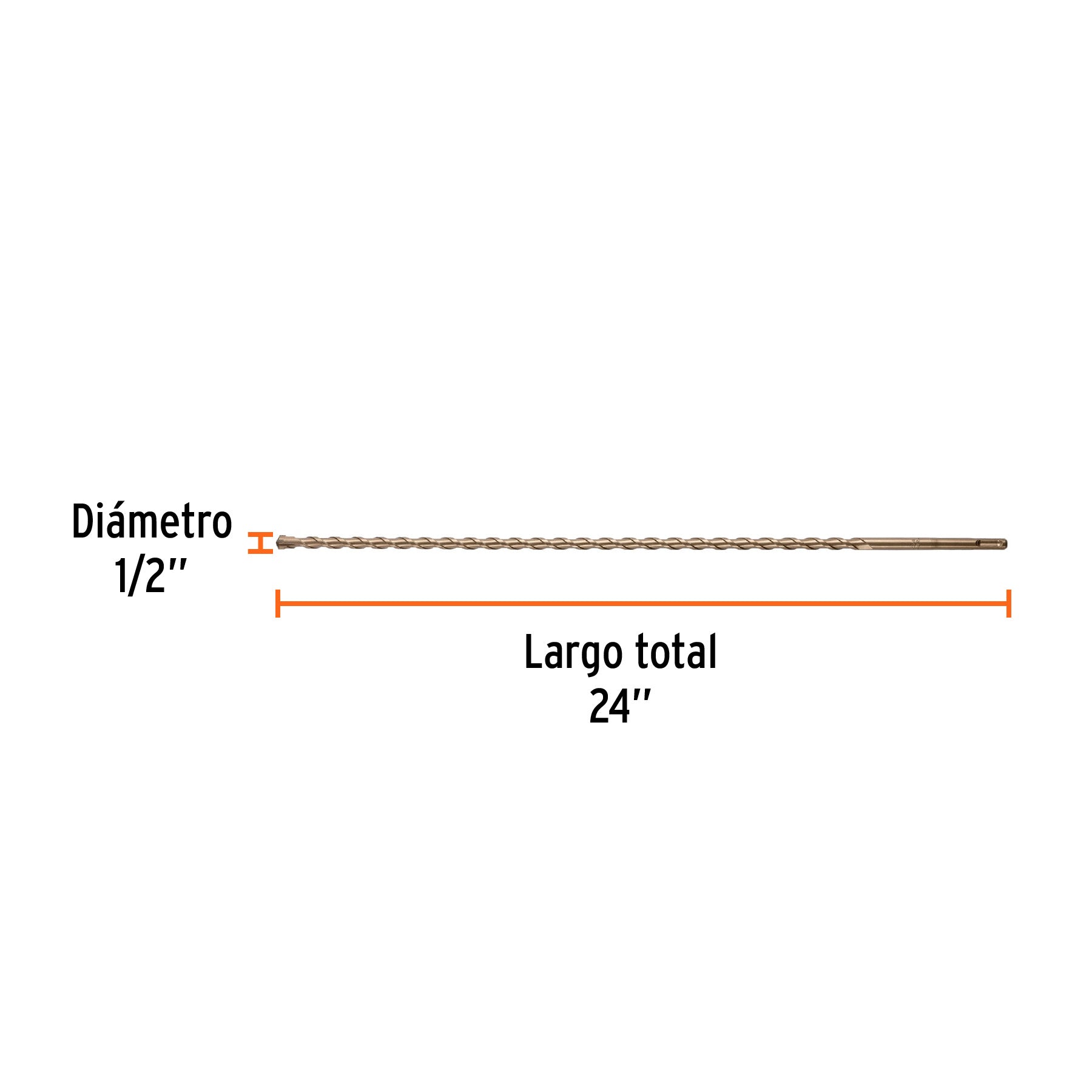 Broca SDS Plus 1/2 x 24", TRUPER