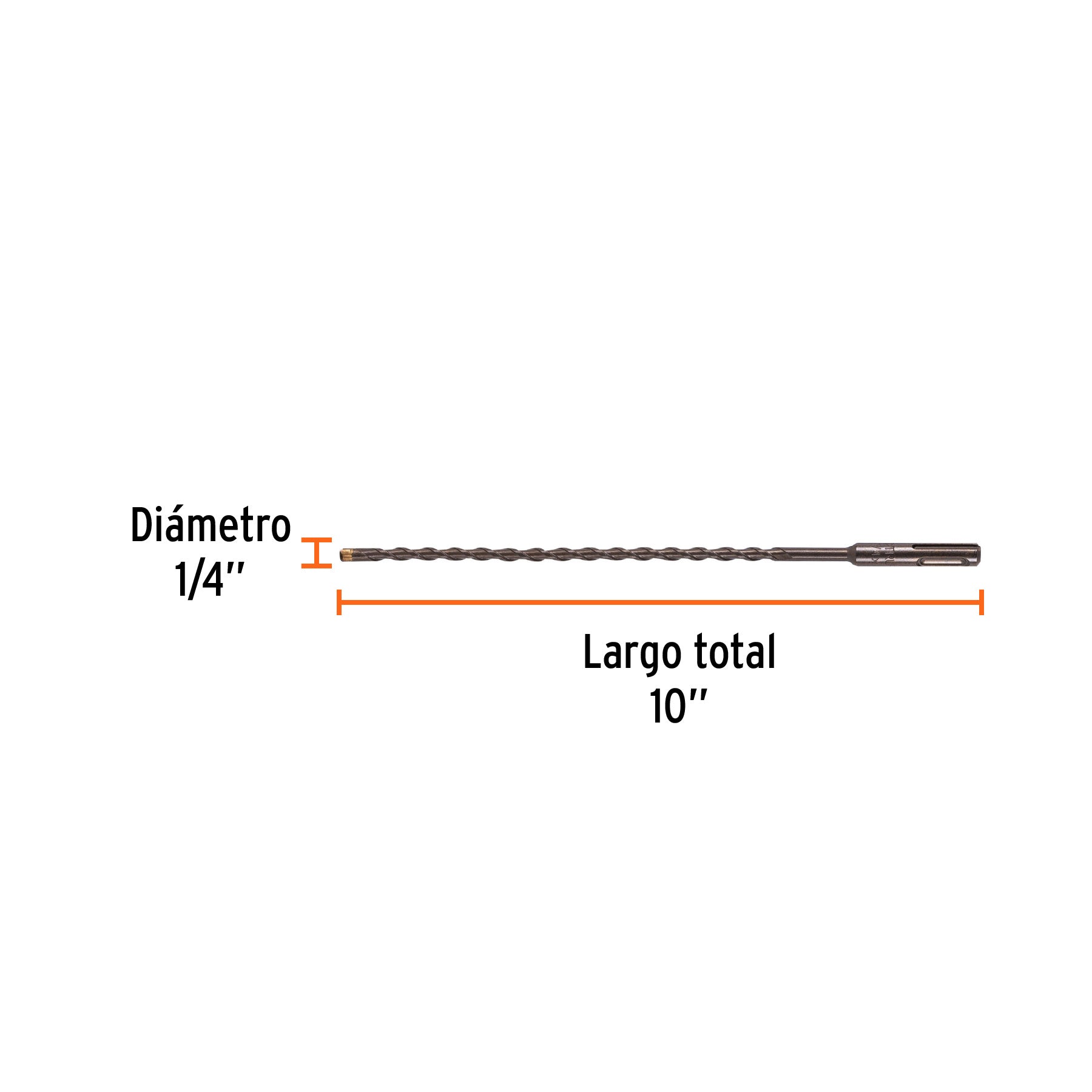 Broca SDS Plus 1/4 x 10", TRUPER