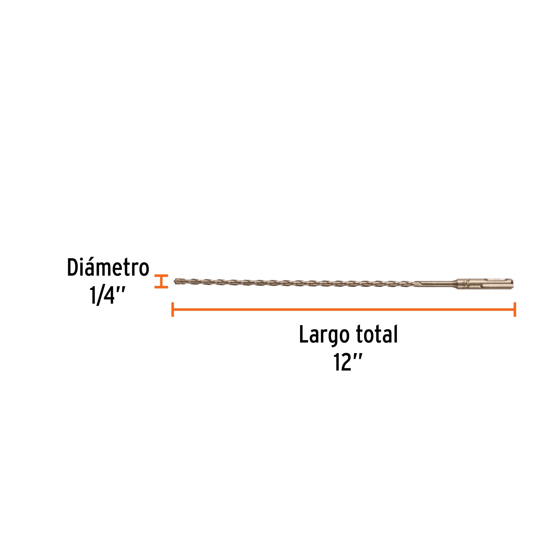 Broca SDS Plus 1/4 x 12", TRUPER