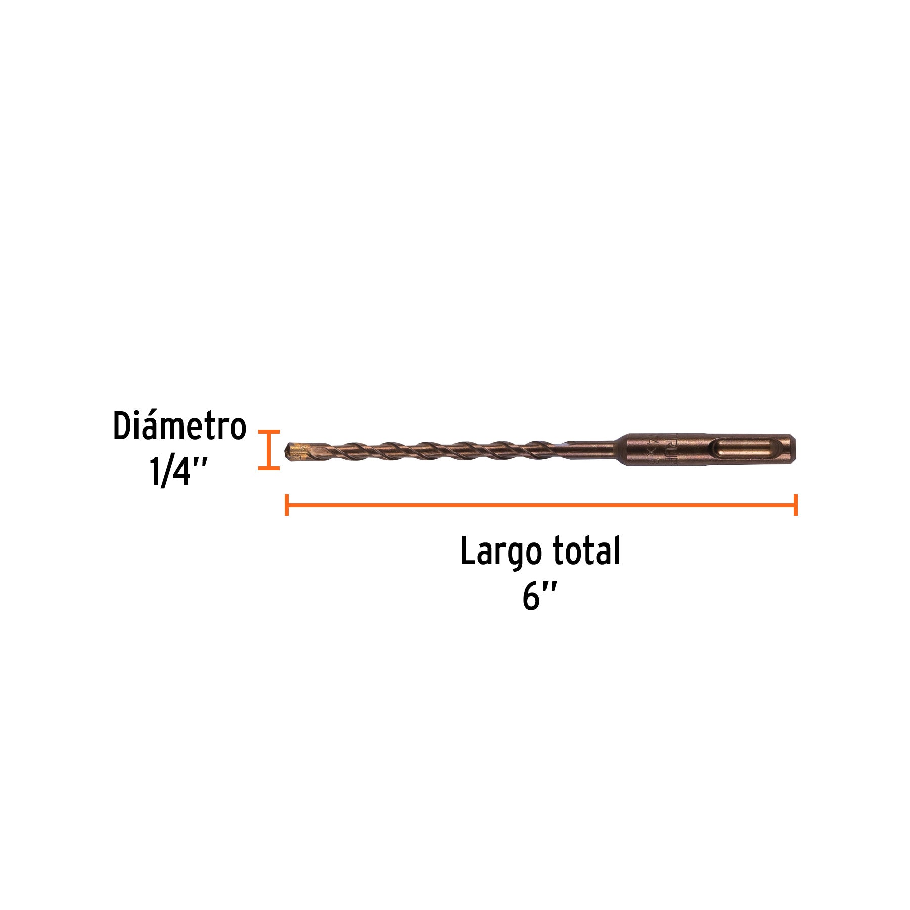 Broca SDS Plus 1/4 x 6", TRUPER