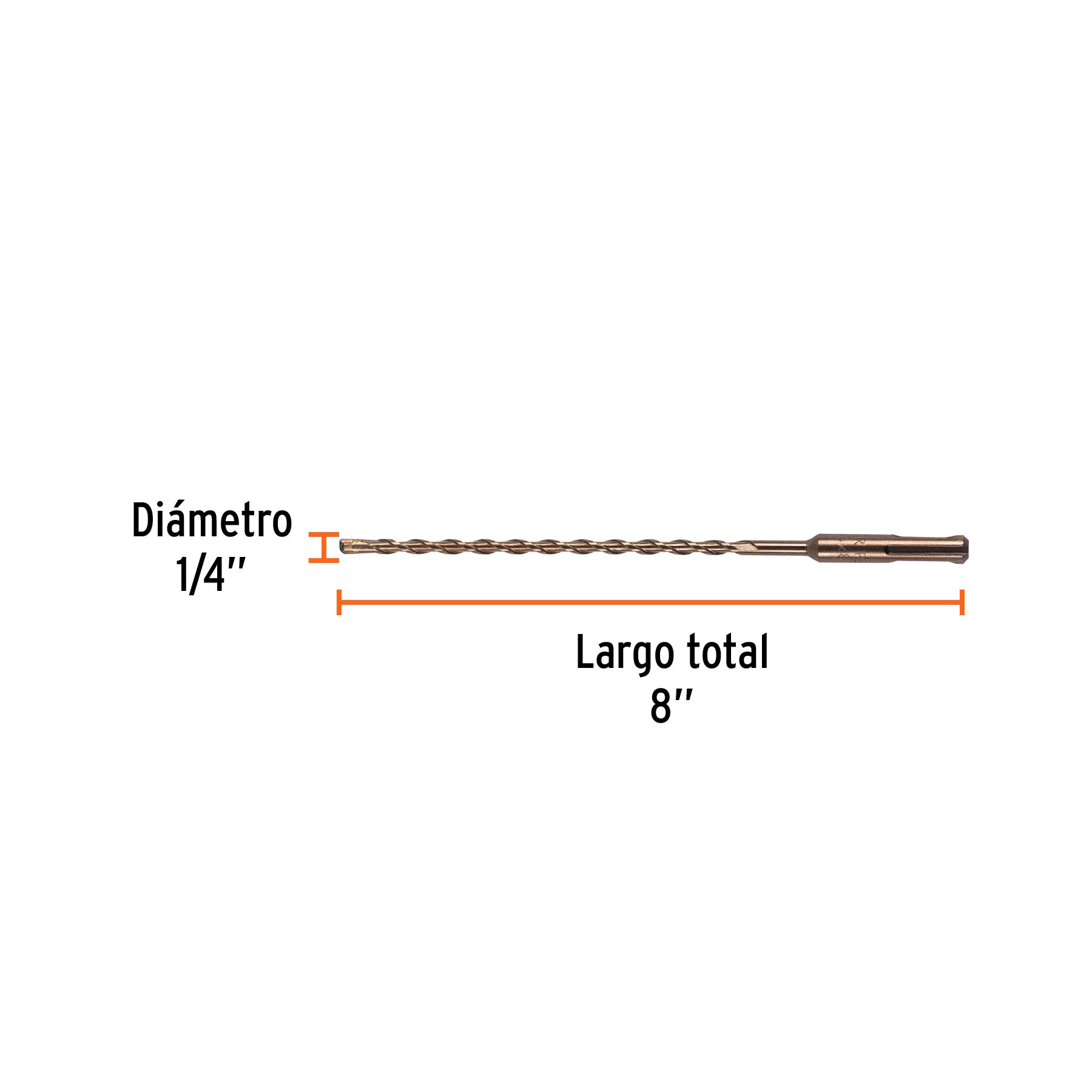Broca SDS Plus 1/4 x 8", TRUPER