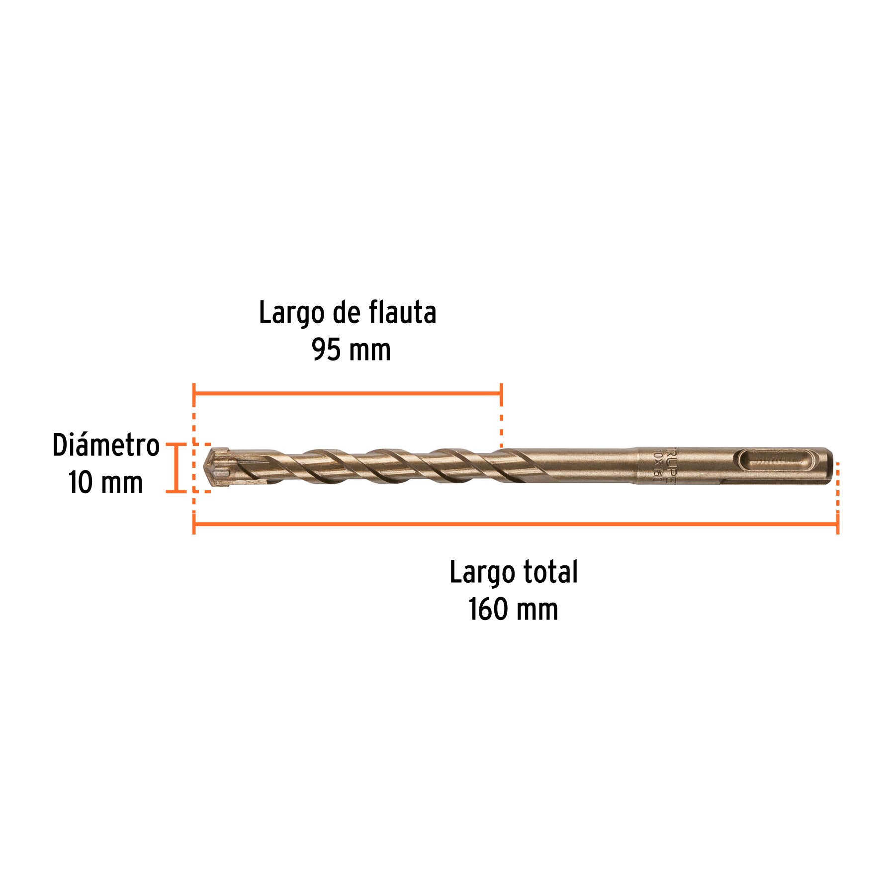 Broca SDS Plus 10 x 160 mm, TRUPER
