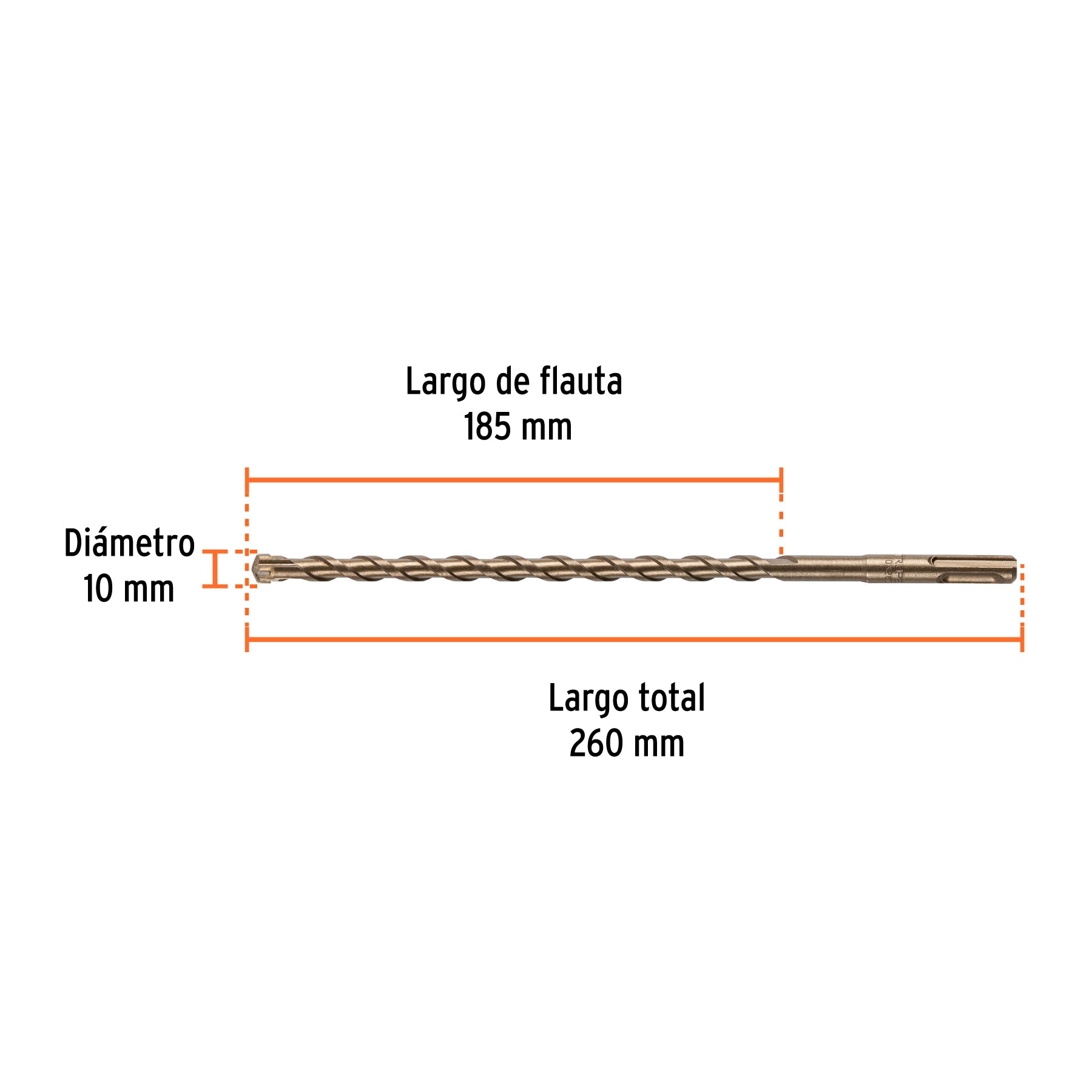 Broca SDS Plus 10 x 260 mm, TRUPER