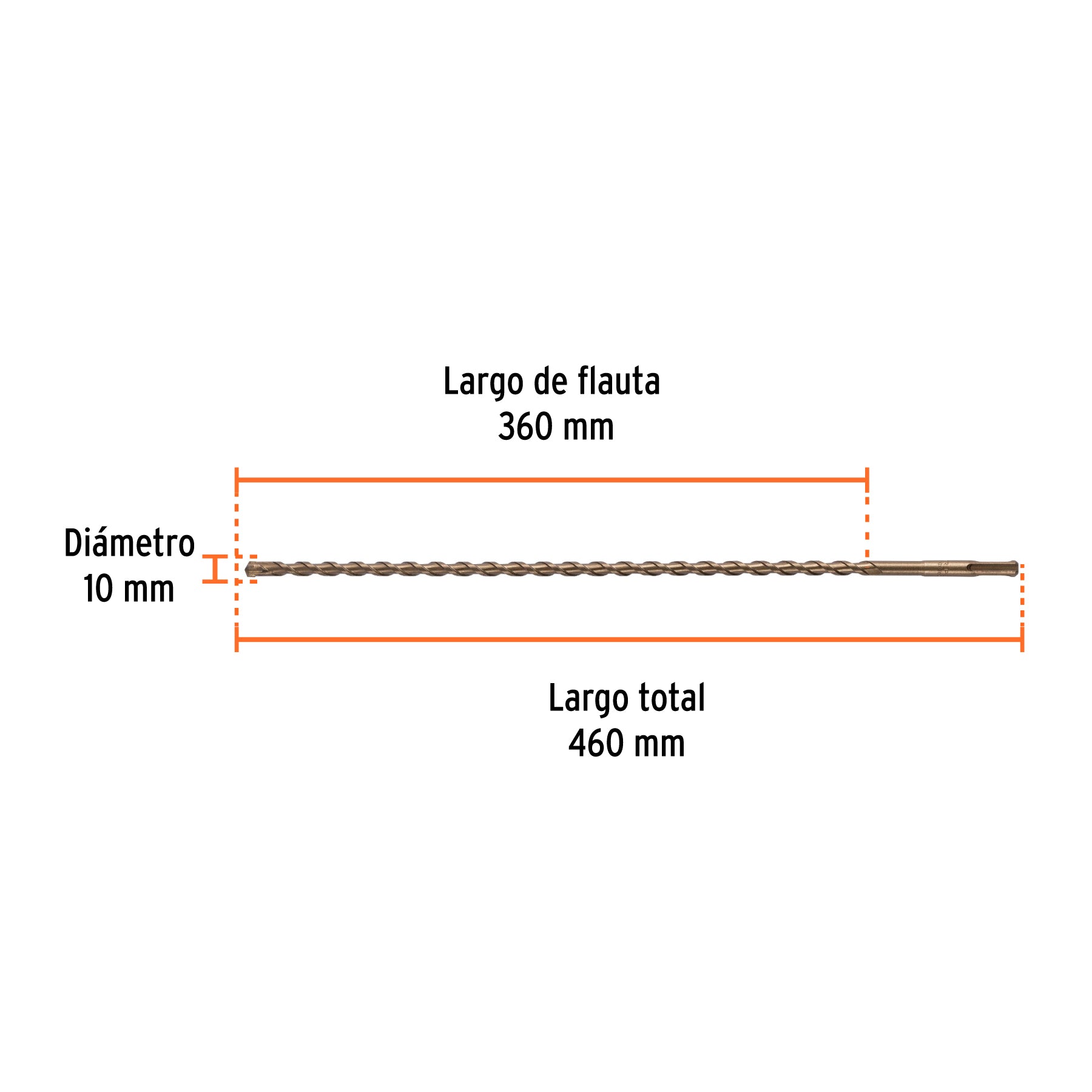 Broca SDS Plus 10 x 460 mm, TRUPER