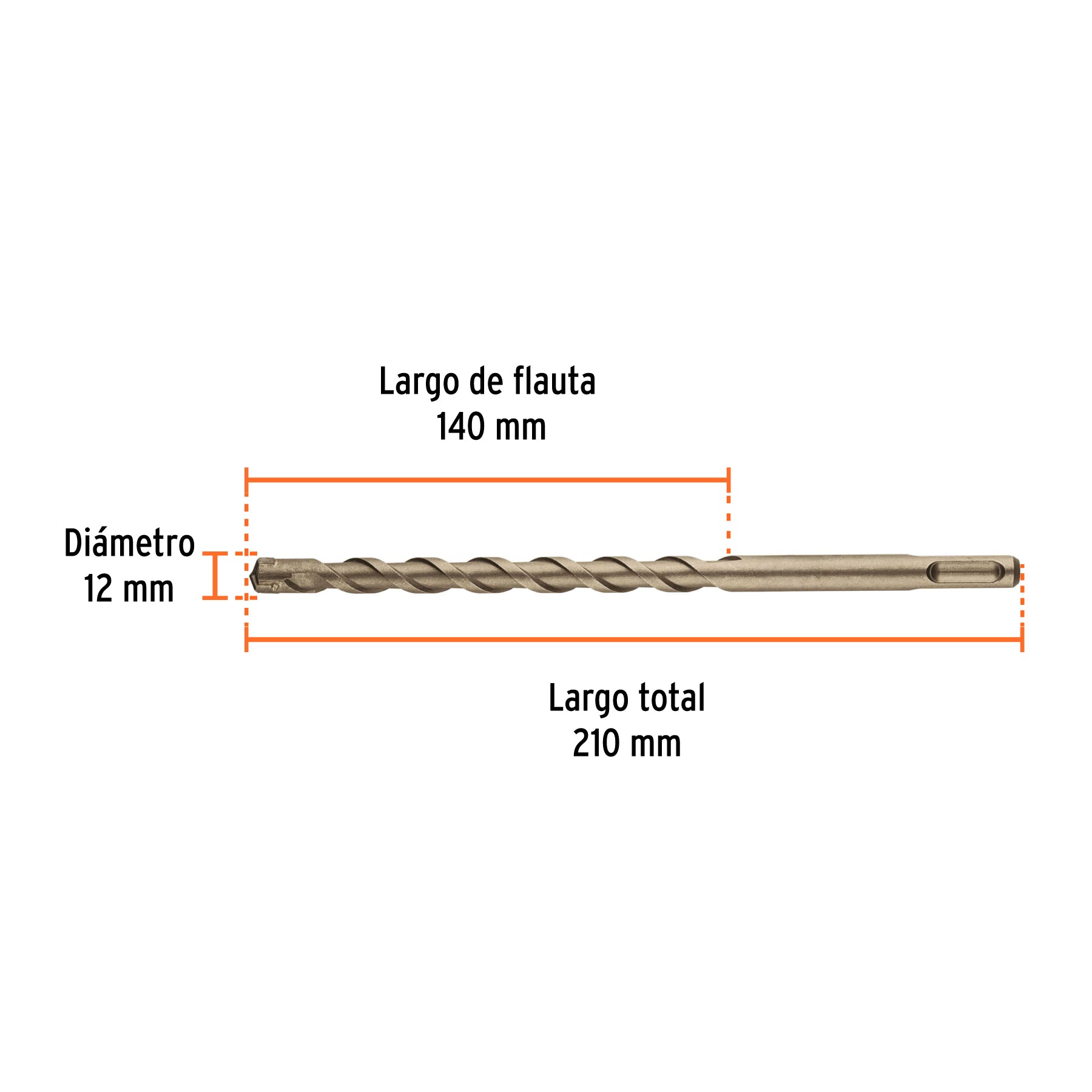 Broca SDS Plus 12 x 210 mm, TRUPER