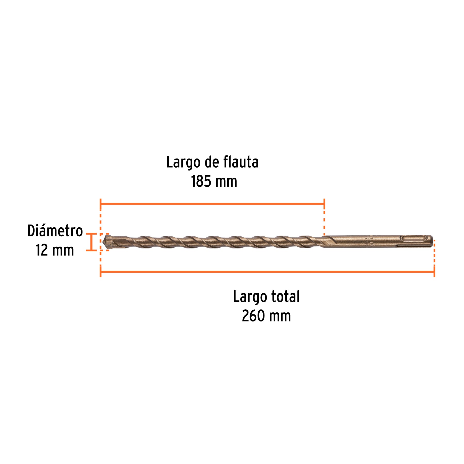 Broca SDS Plus 12 x 260 mm, TRUPER
