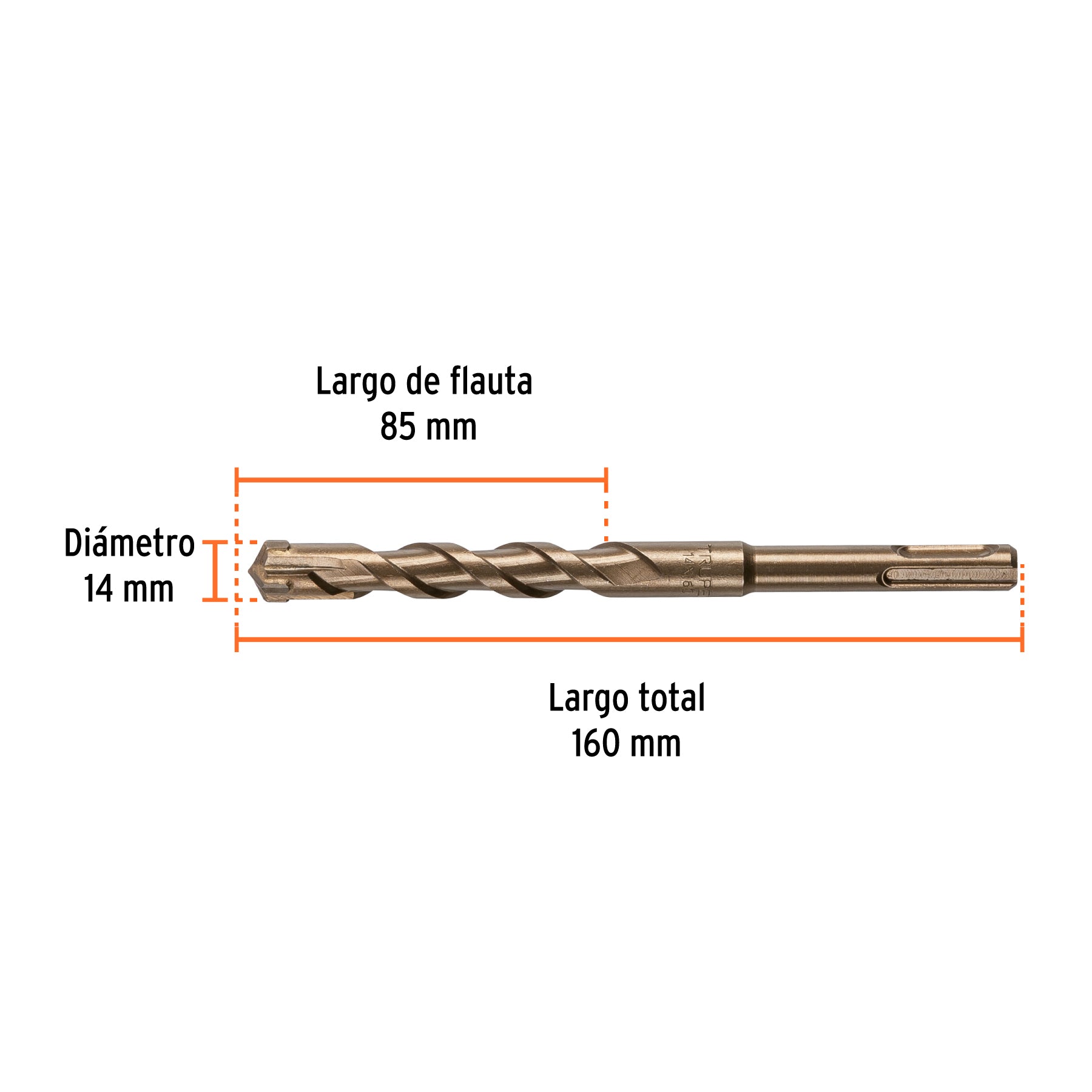 Broca SDS Plus 14 x 160 mm, TRUPER