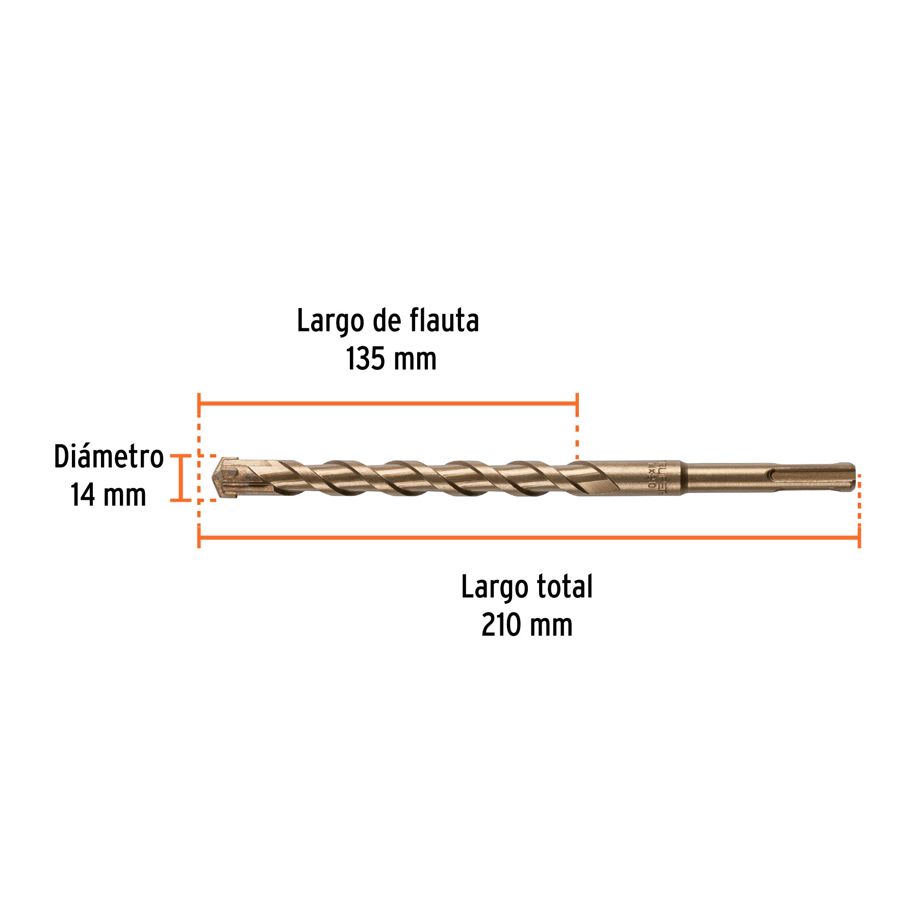 Broca SDS Plus 14 x 210 mm, TRUPER