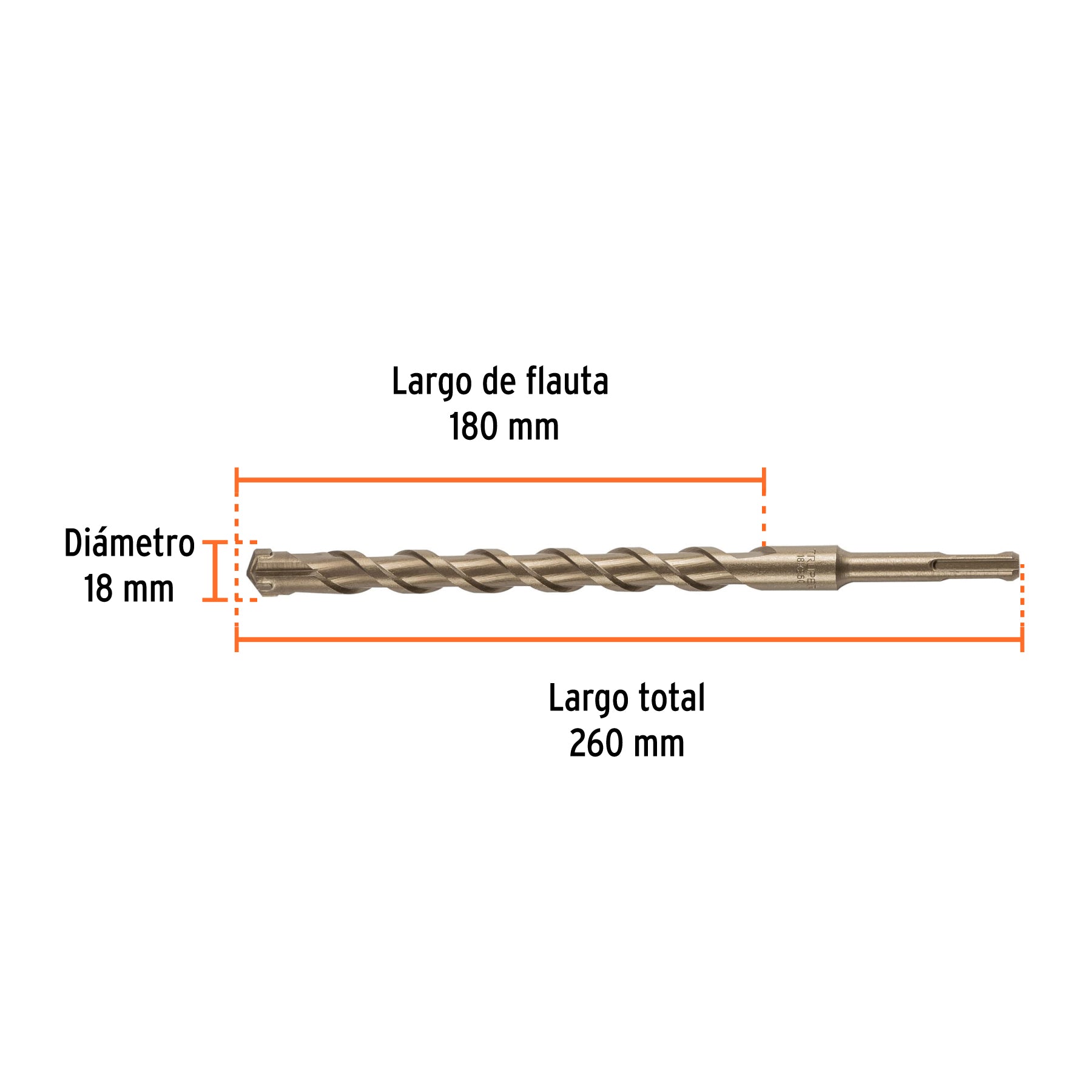 Broca SDS Plus 18 x 260 mm, TRUPER