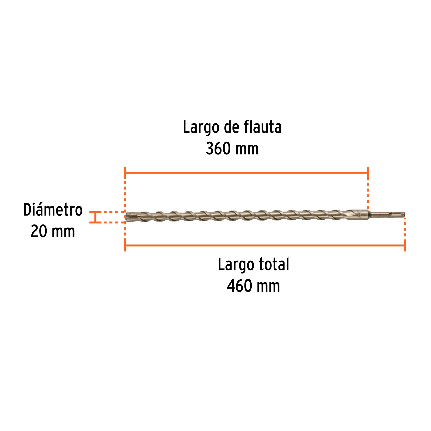 Broca SDS Plus 20 x 460 mm, TRUPER