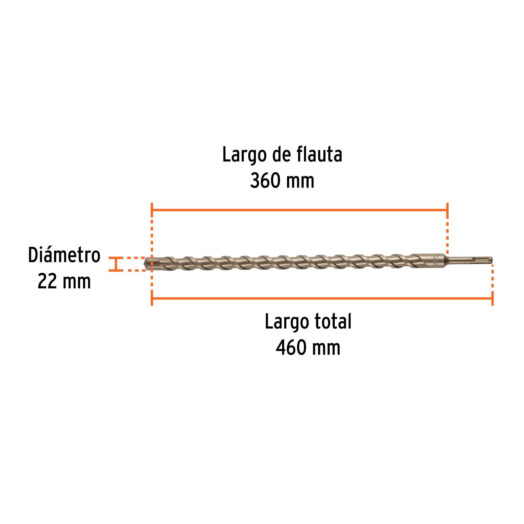 Broca SDS Plus 22 x 460 mm, TRUPER