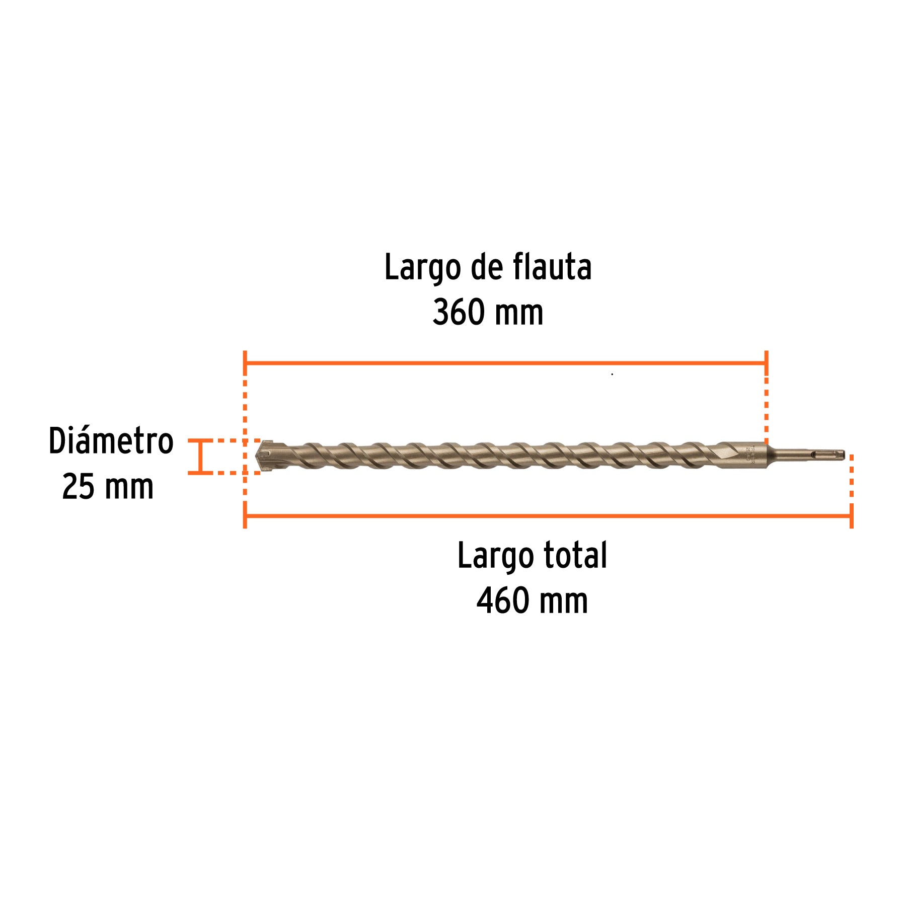 Broca SDS Plus 25 x 460 mm, TRUPER