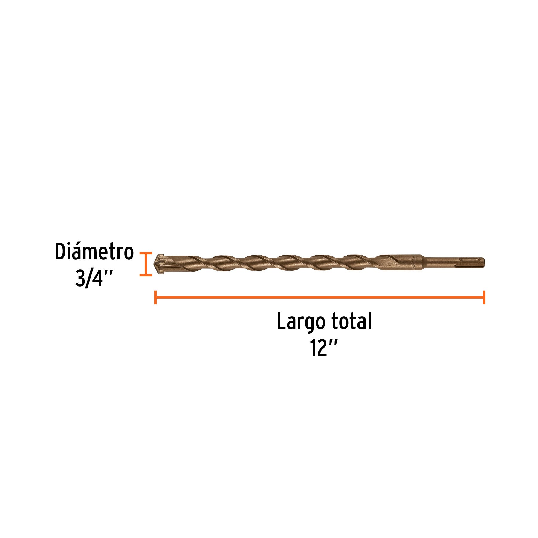 Broca SDS Plus 3/4 x 12", TRUPER