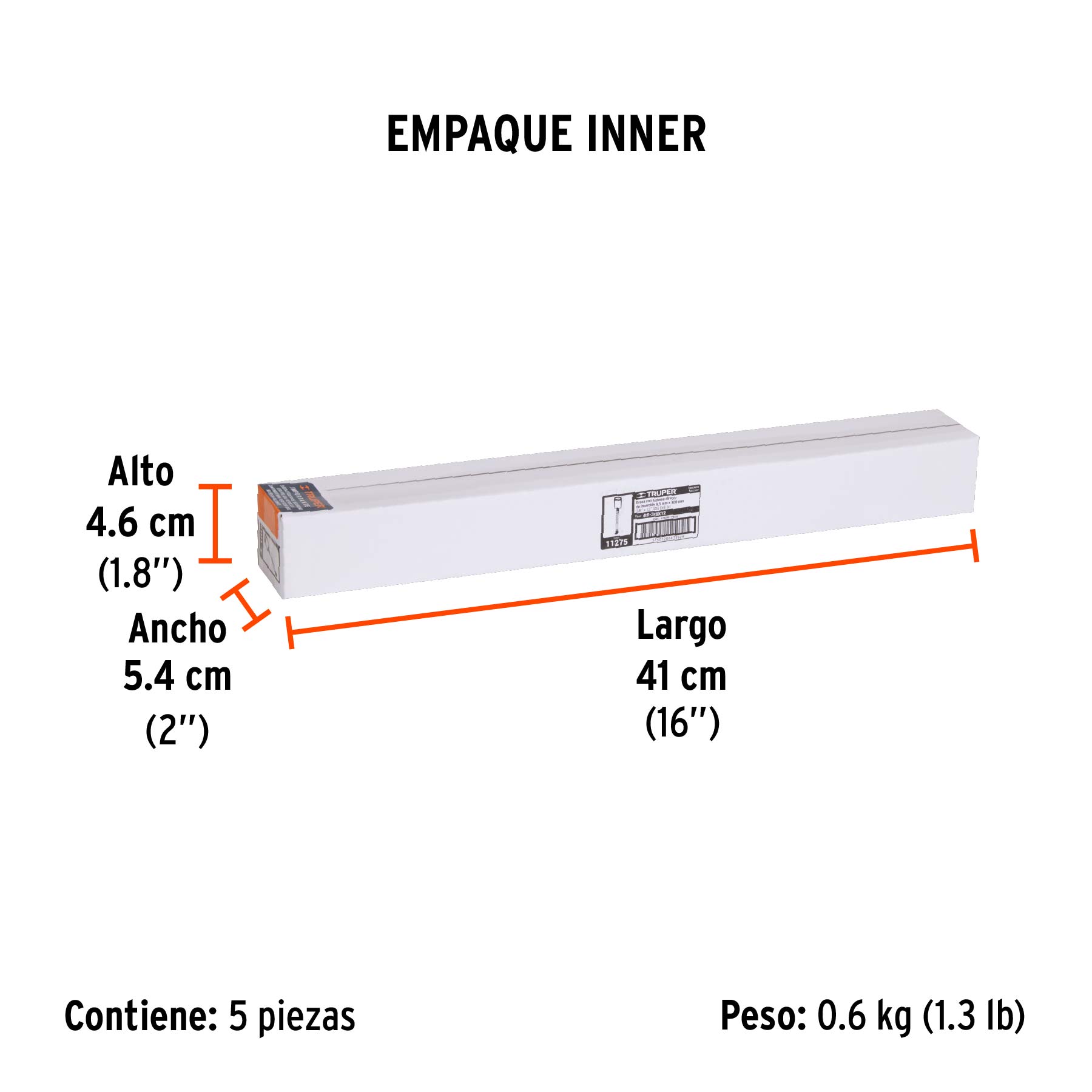 Broca SDS Plus 3/8 x 12", TRUPER - Empaque