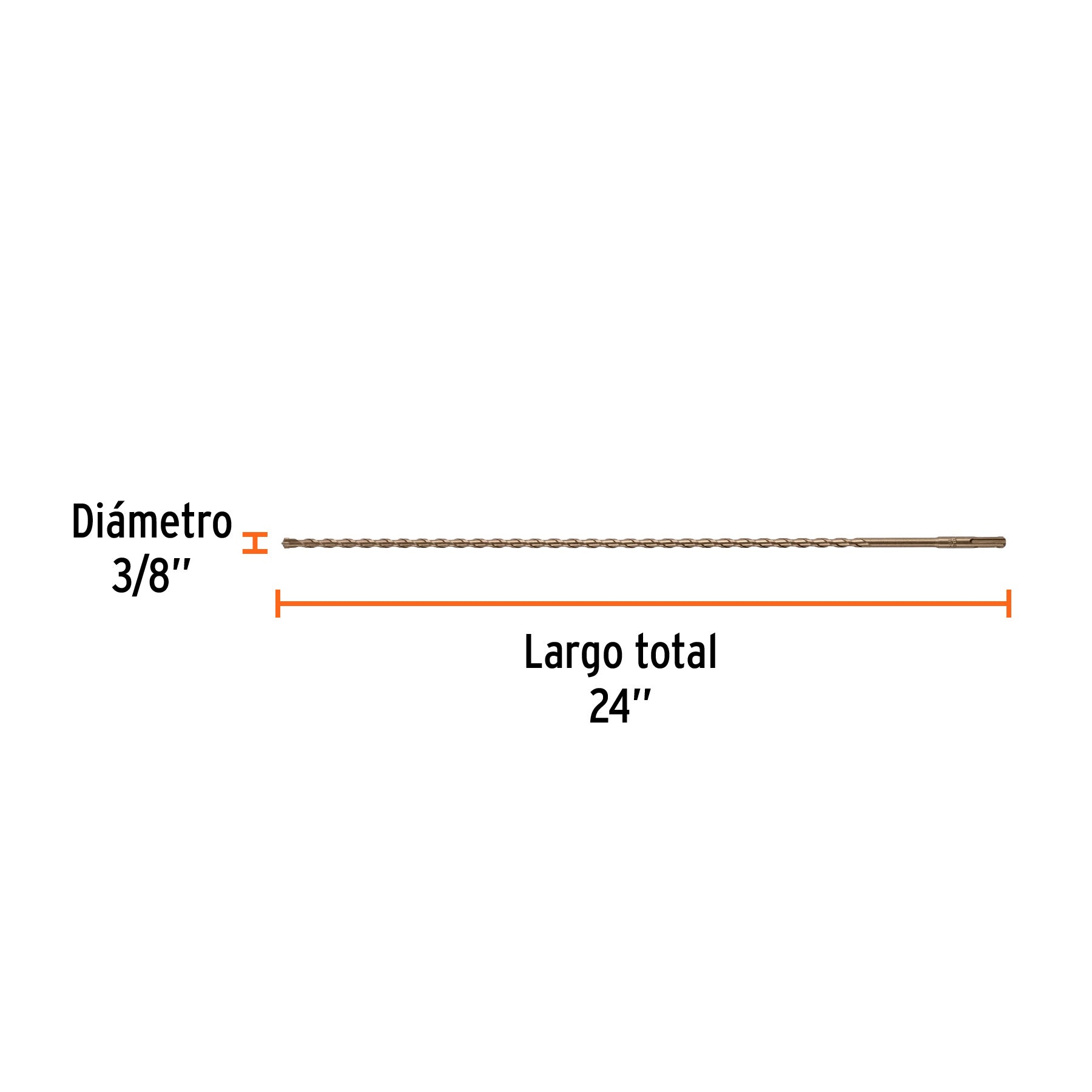 Broca SDS Plus 3/8 x 24", TRUPER