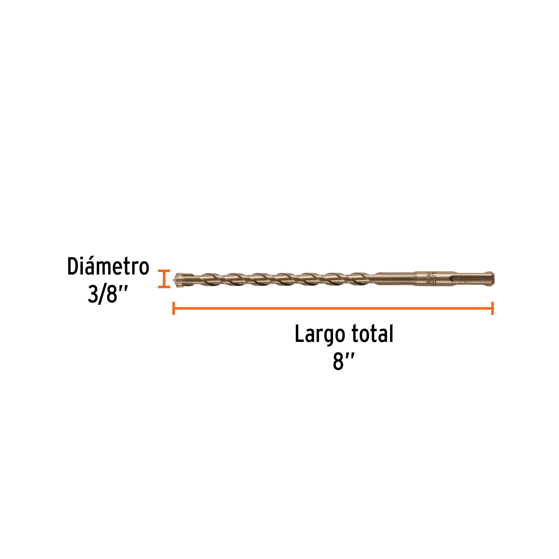 Broca SDS Plus 3/8 x 8", TRUPER