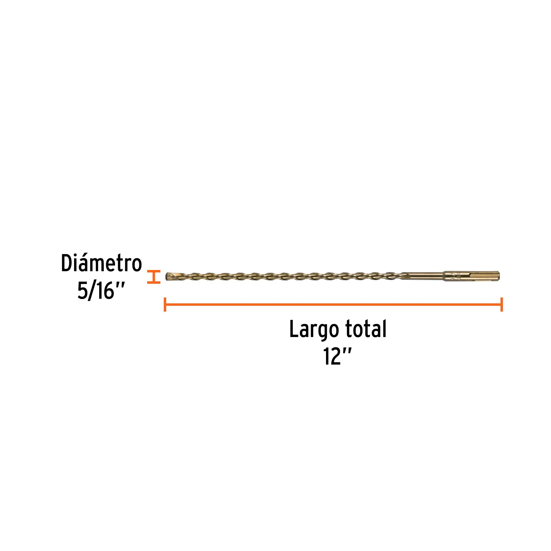 Broca SDS Plus 5/16 x 12", TRUPER