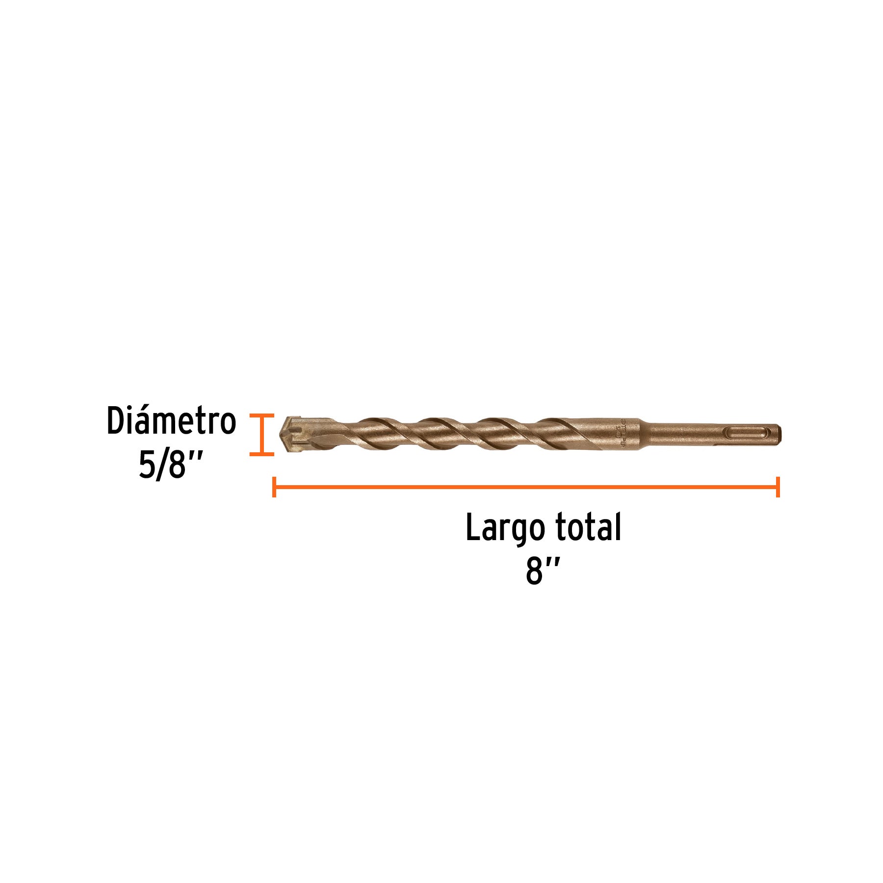 Broca SDS Plus 5/8 x 8", TRUPER