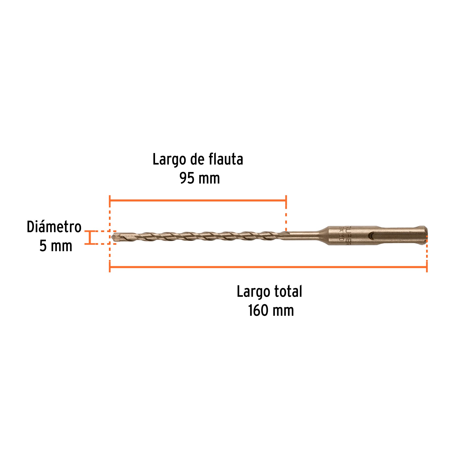 Broca SDS Plus 5 x 160 mm, TRUPER