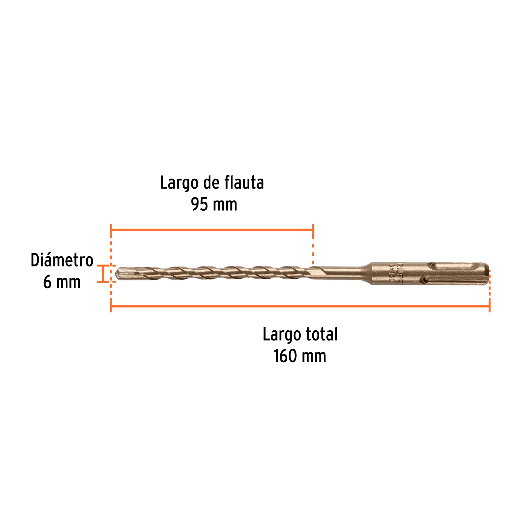 Broca SDS Plus 6 x 160 mm, TRUPER