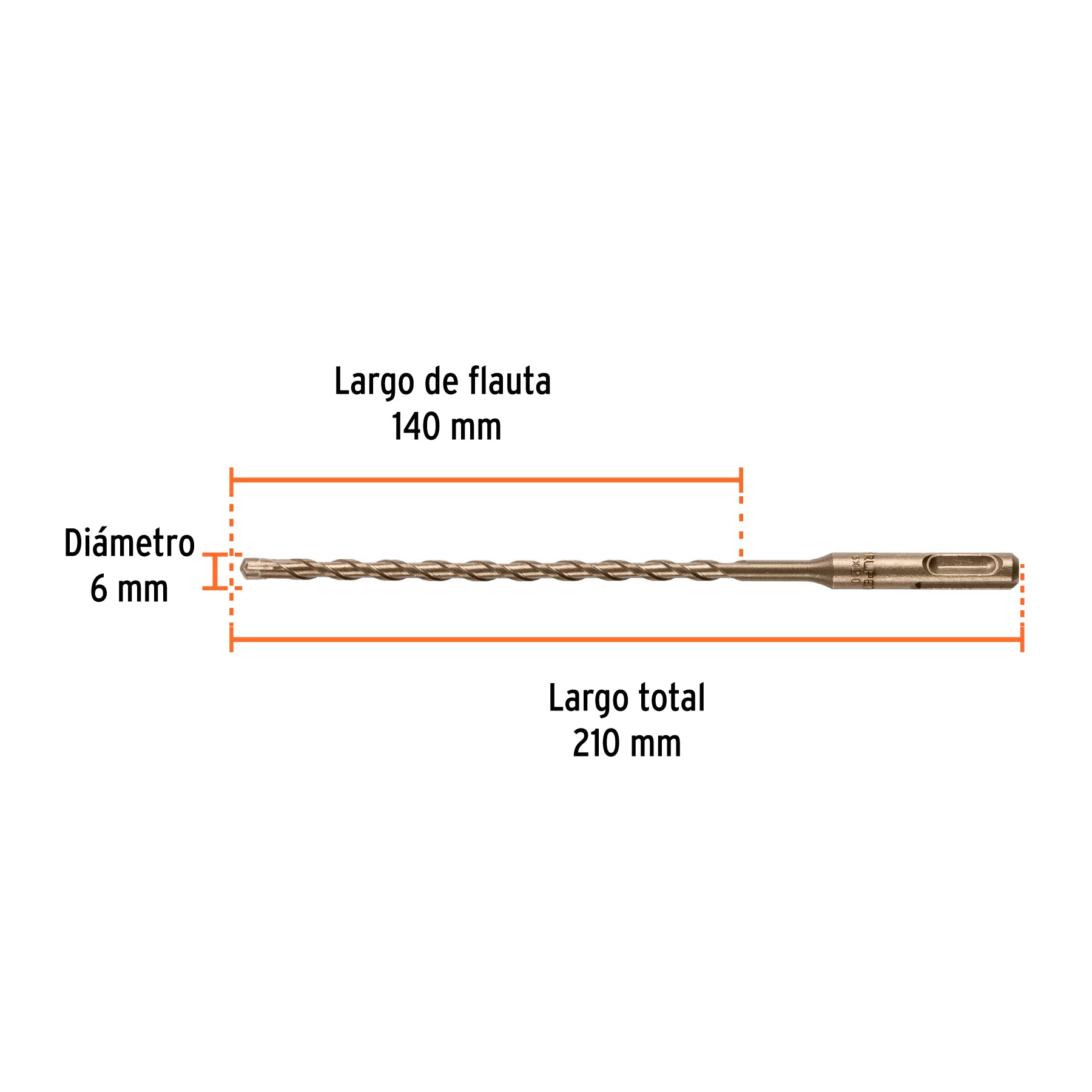 Broca SDS Plus 6 x 210 mm, TRUPER