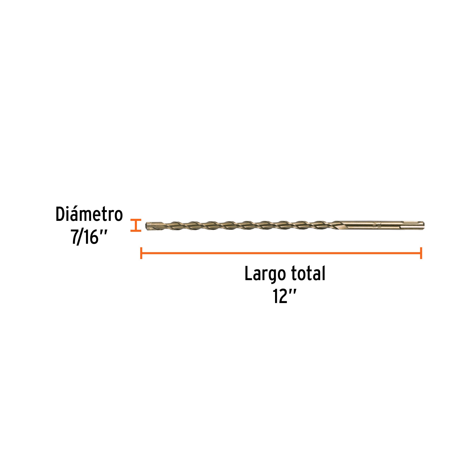Broca SDS Plus 7/16 x 12", TRUPER