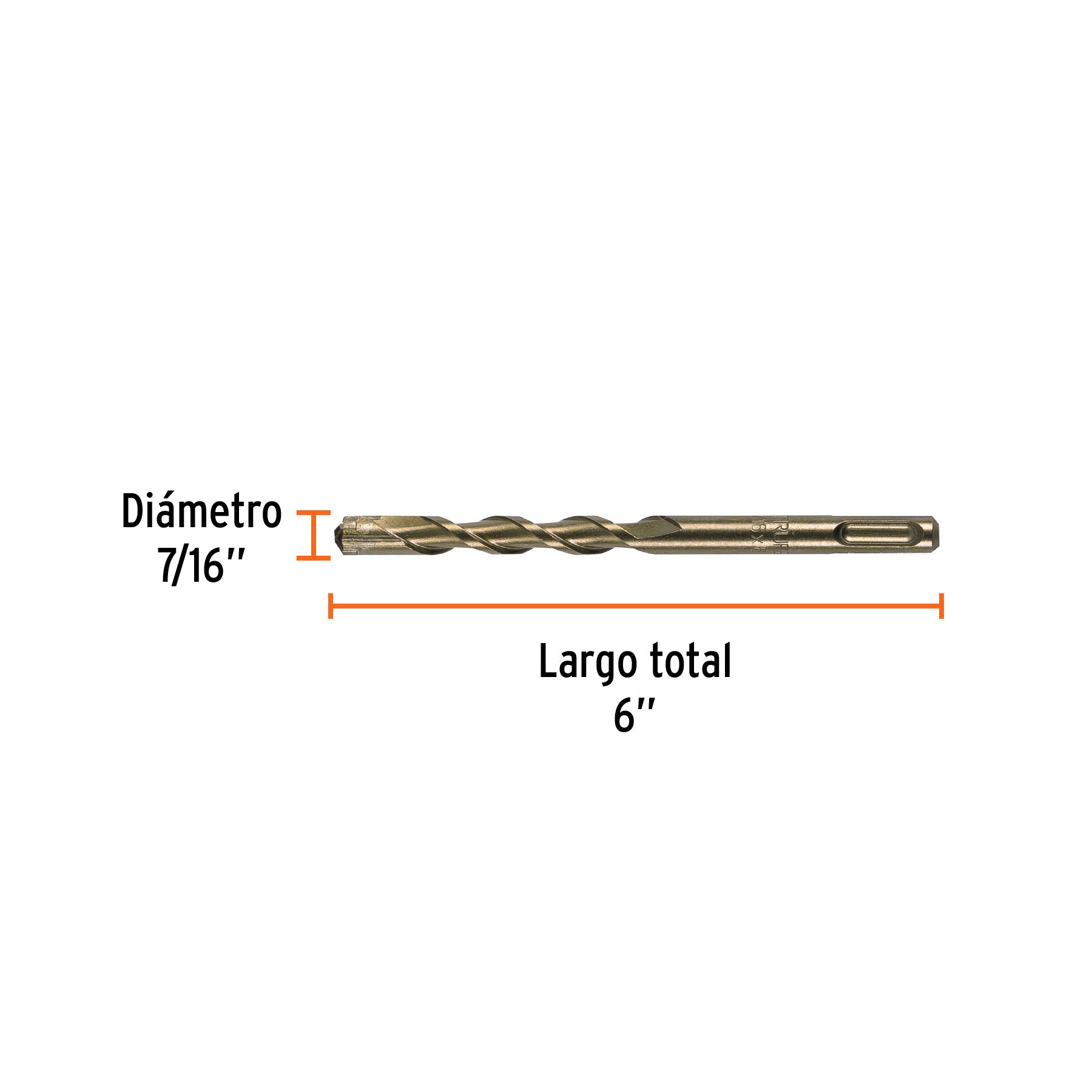Broca SDS Plus 7/16 x 6", TRUPER