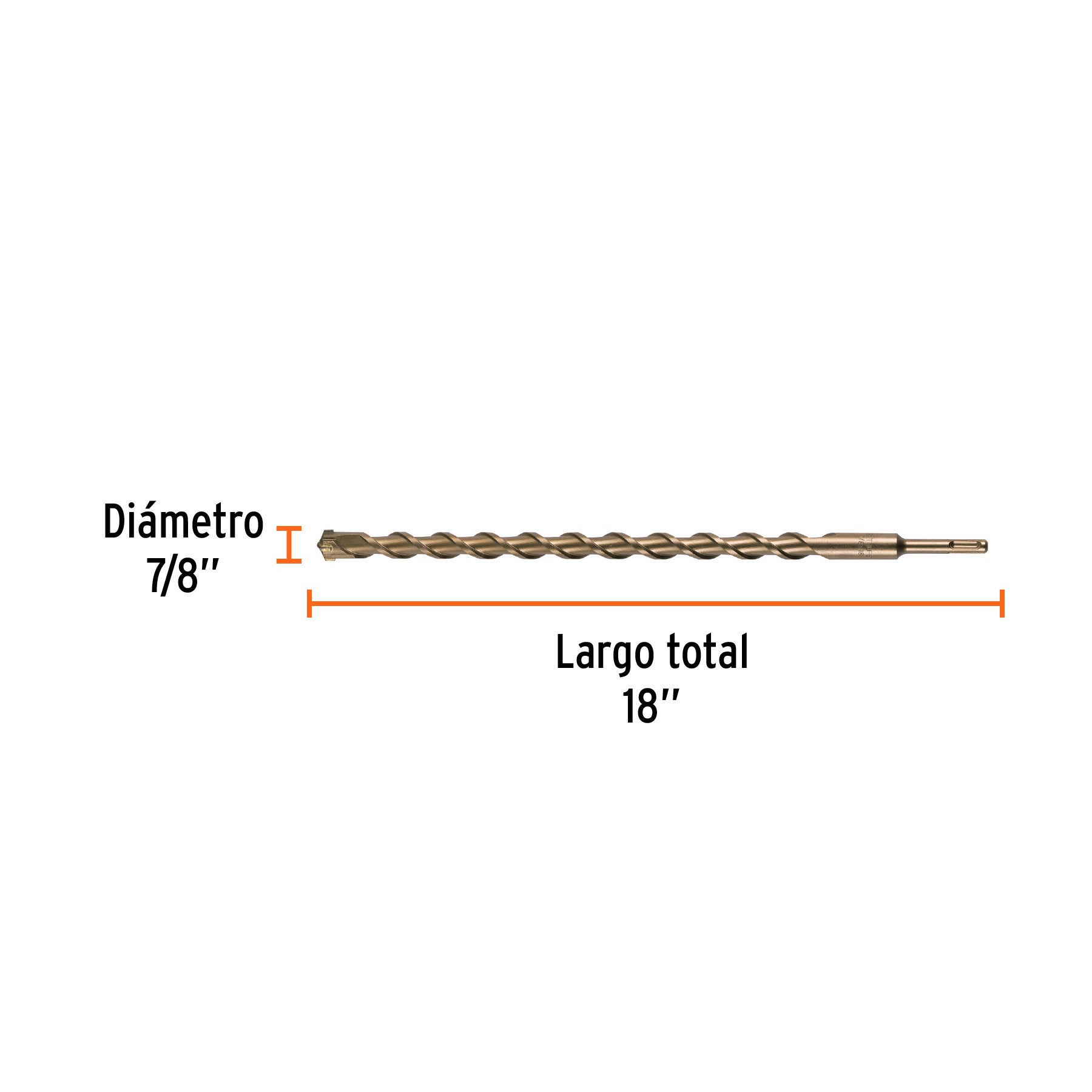 Broca SDS Plus 7/8 x 18", TRUPER