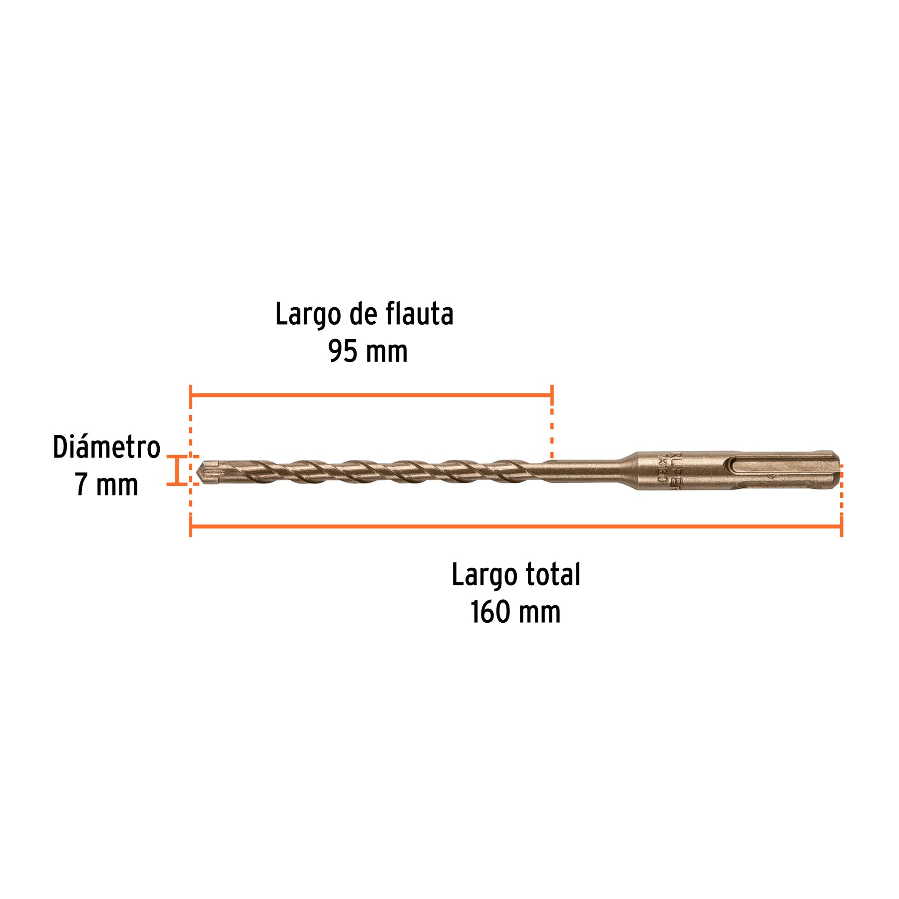 Broca SDS Plus 7 x 160 mm, TRUPER