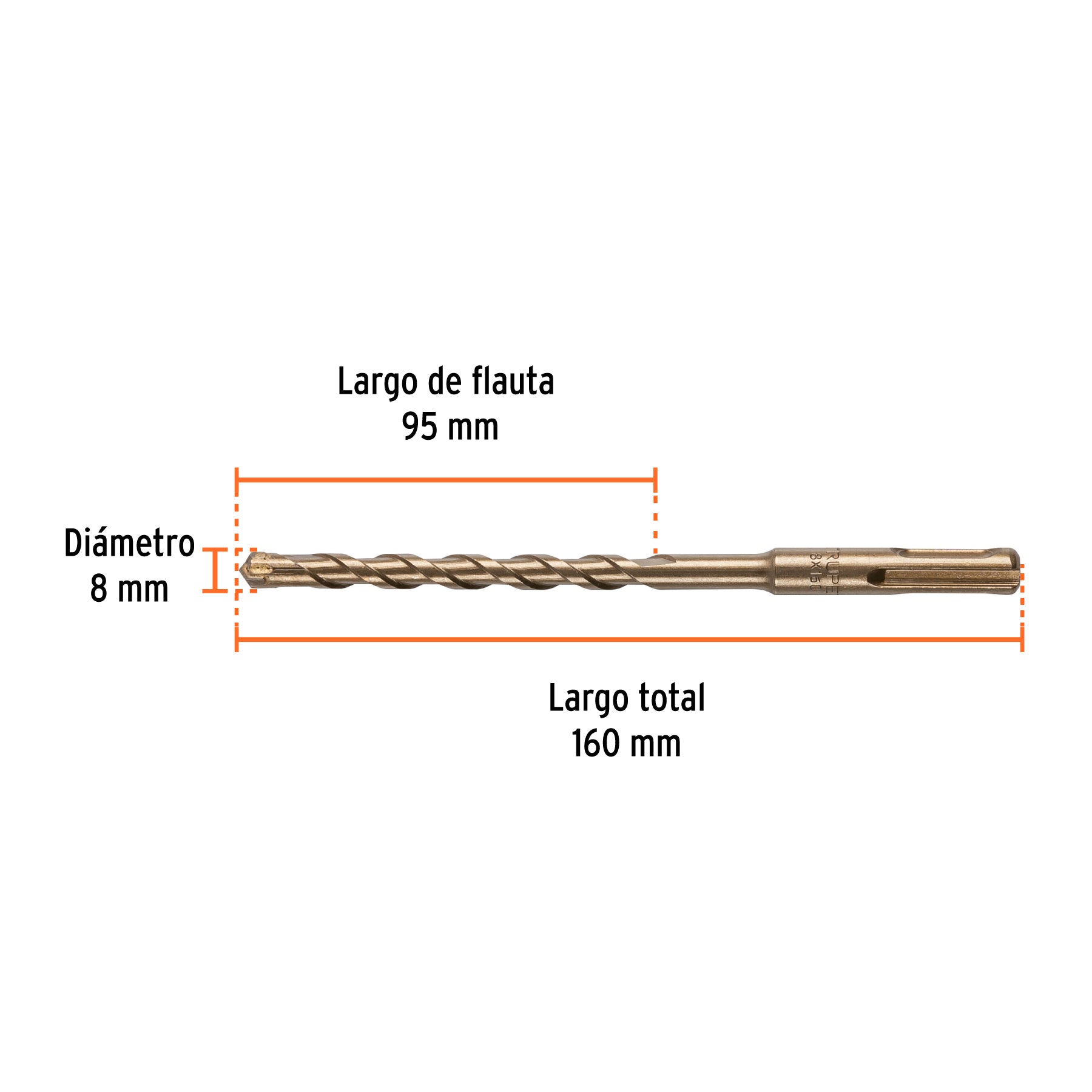 Broca SDS Plus 8 x 160 mm, TRUPER