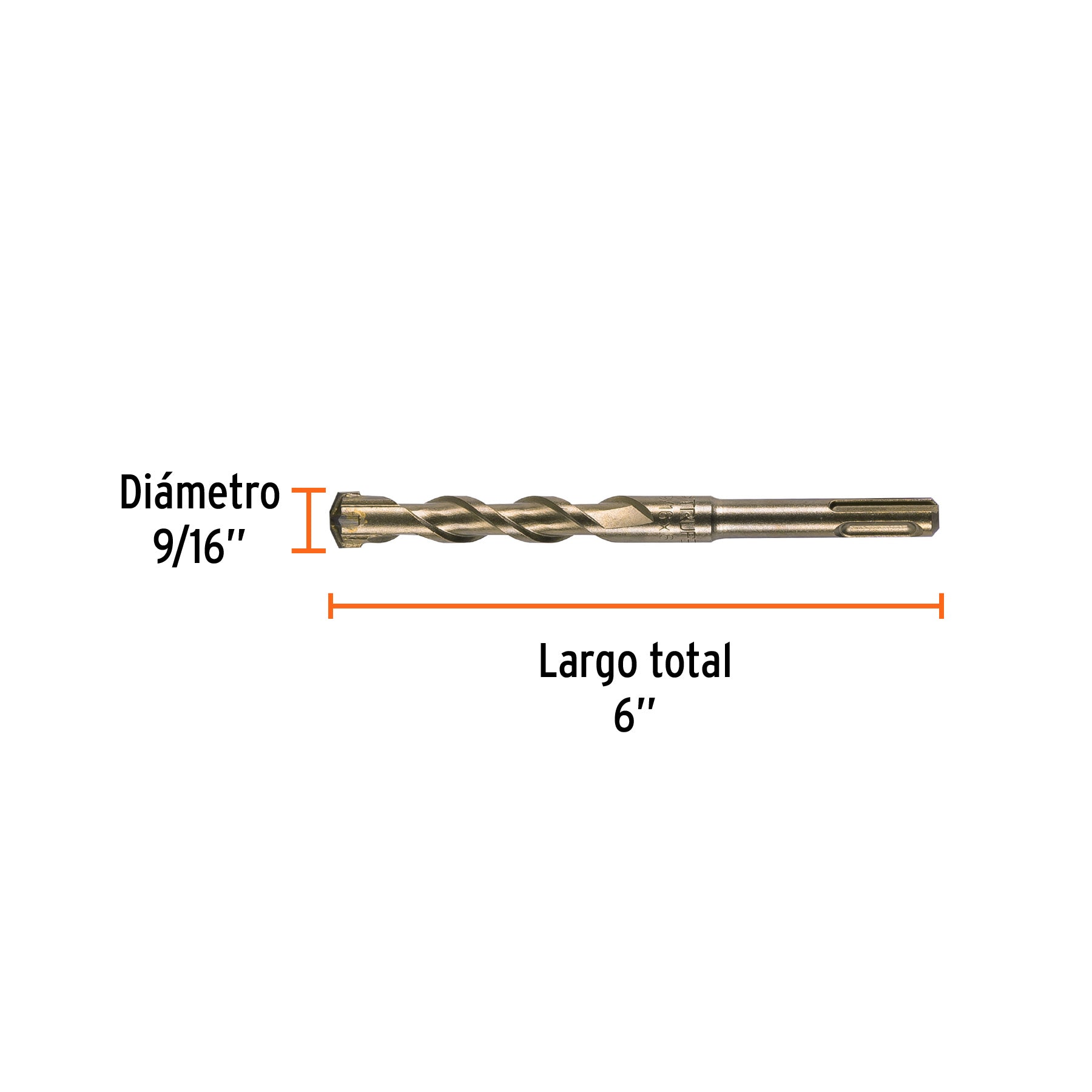 Broca SDS Plus 9/16 x 6", TRUPER