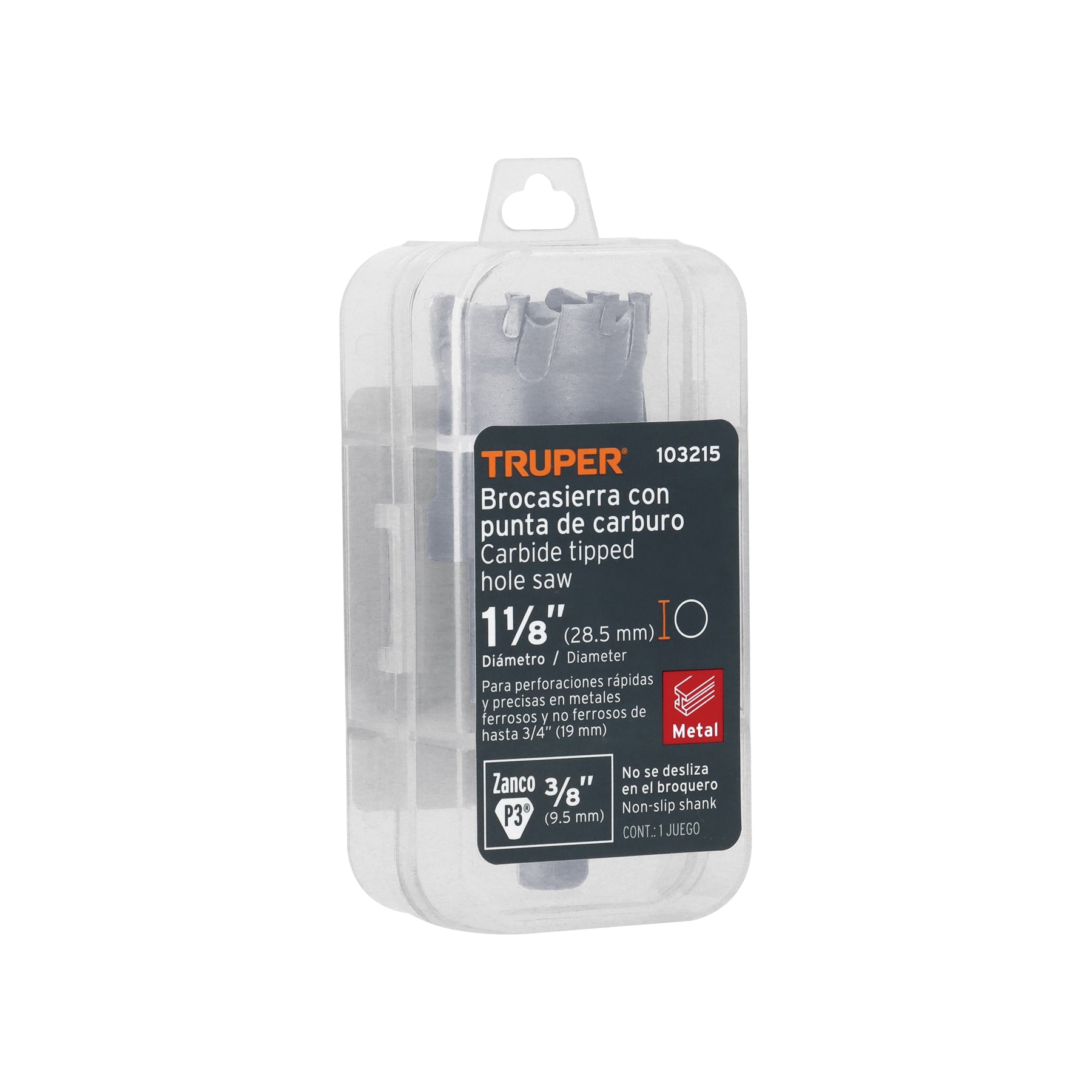 Brocasierra de carburo de tungsteno, 1-1/8", TRUPER