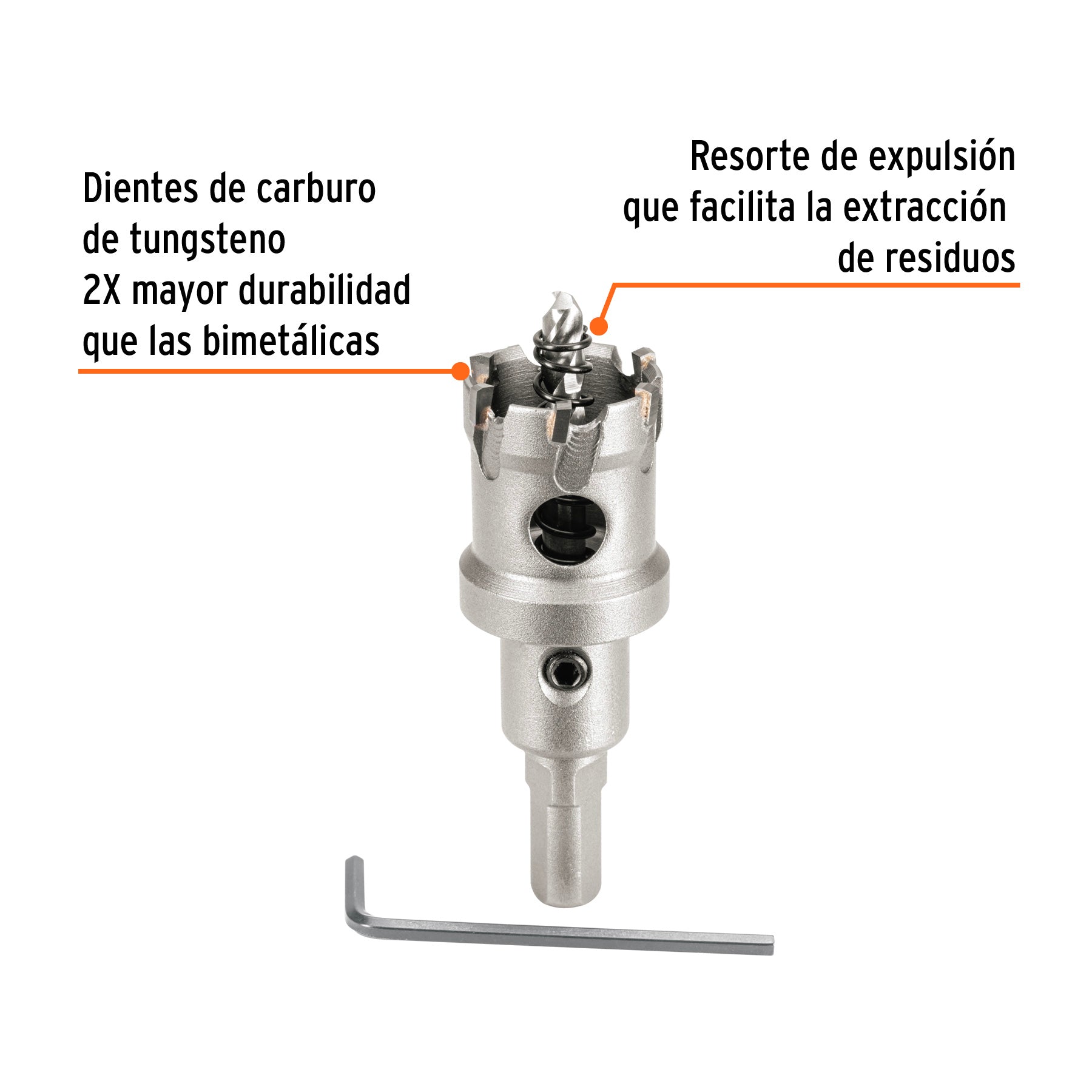 Brocasierra de carburo de tungsteno, 1-1/8", TRUPER