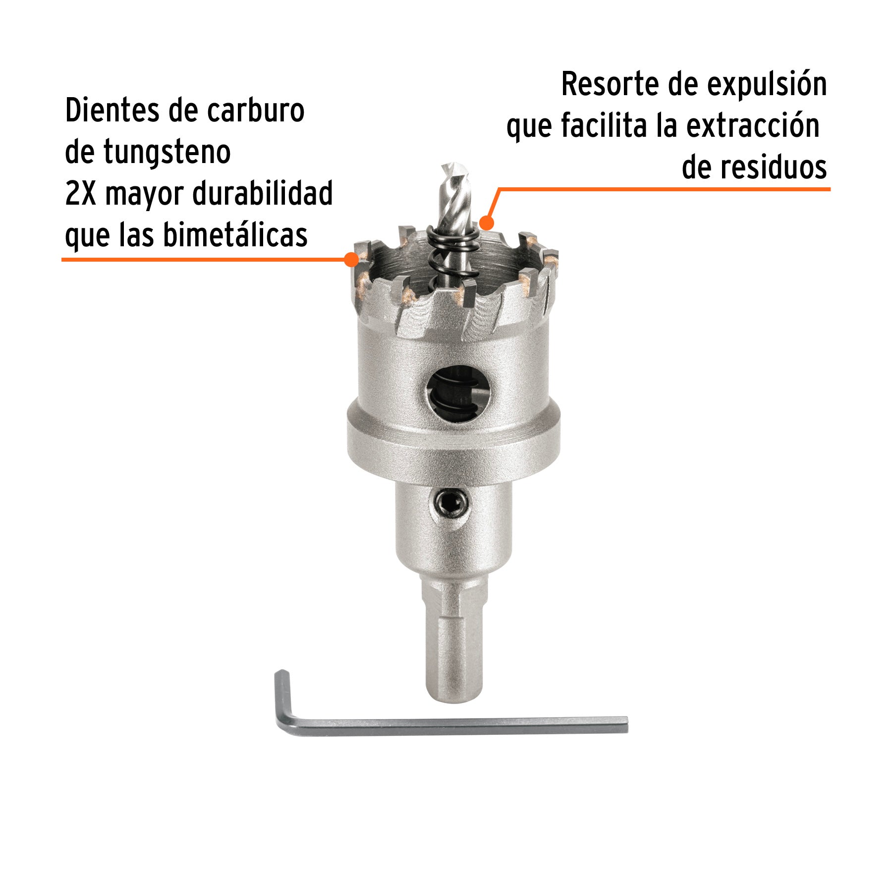 Brocasierra de carburo de tungsteno, 1-3/8", TRUPER
