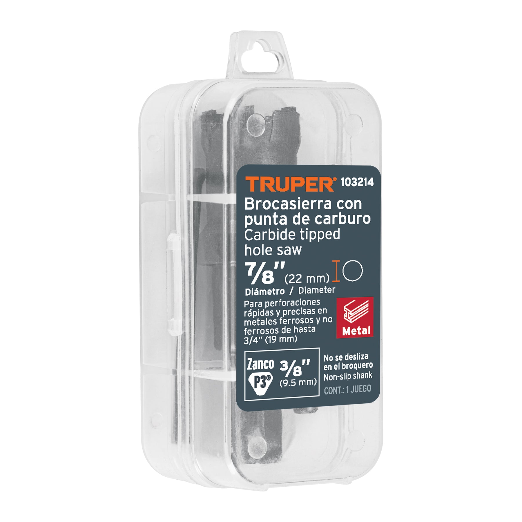 Brocasierra de carburo de tungsteno, 7/8", TRUPER