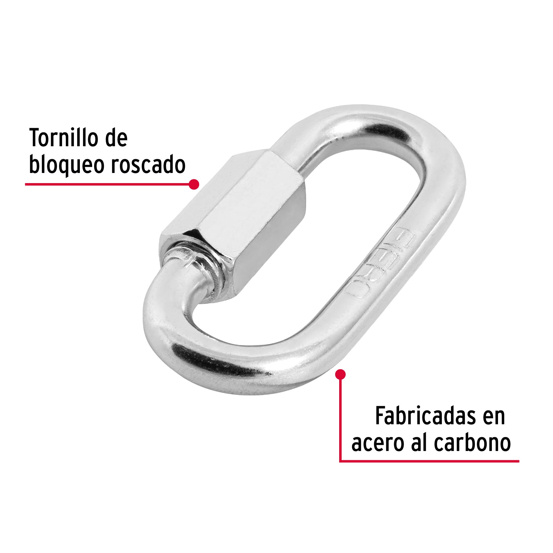 Bandola de acero de 5/16" con seguro, FIERO