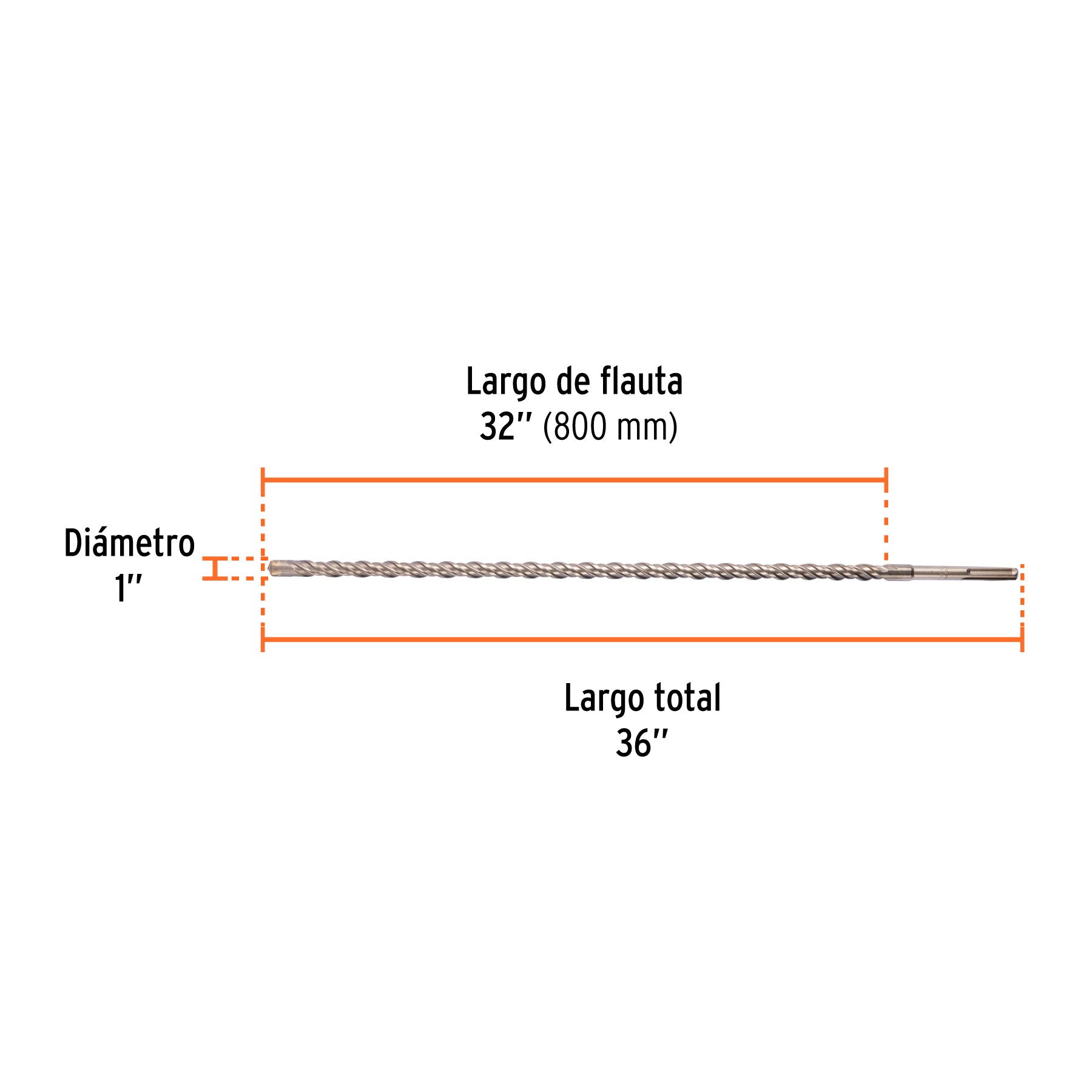 Broca SDS Max de 1 x 36", TRUPER