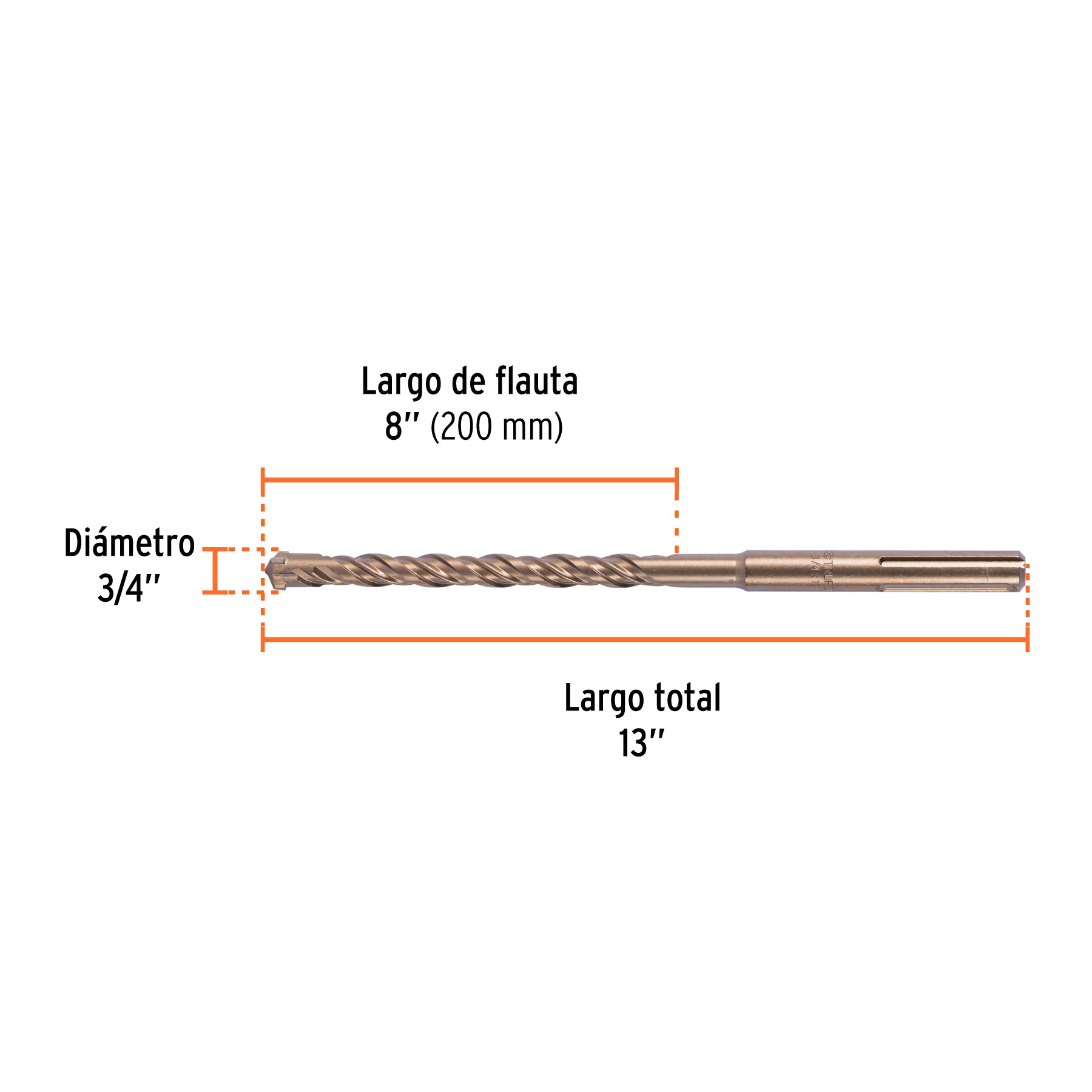 Broca SDS Max de 3/4 x 13", TRUPER