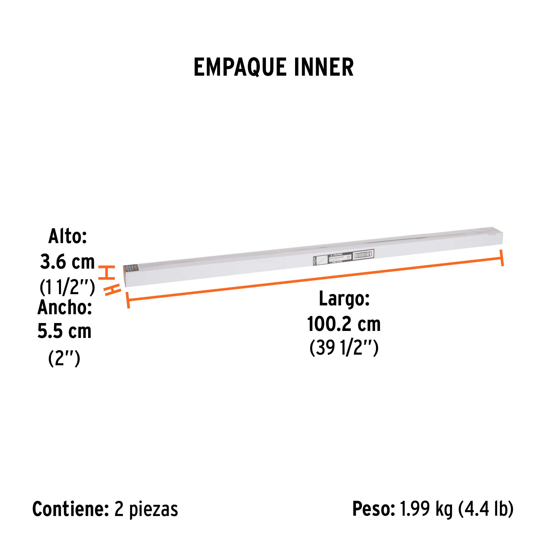 Broca SDS Max de 3/4 x 36", TRUPER - Empaque