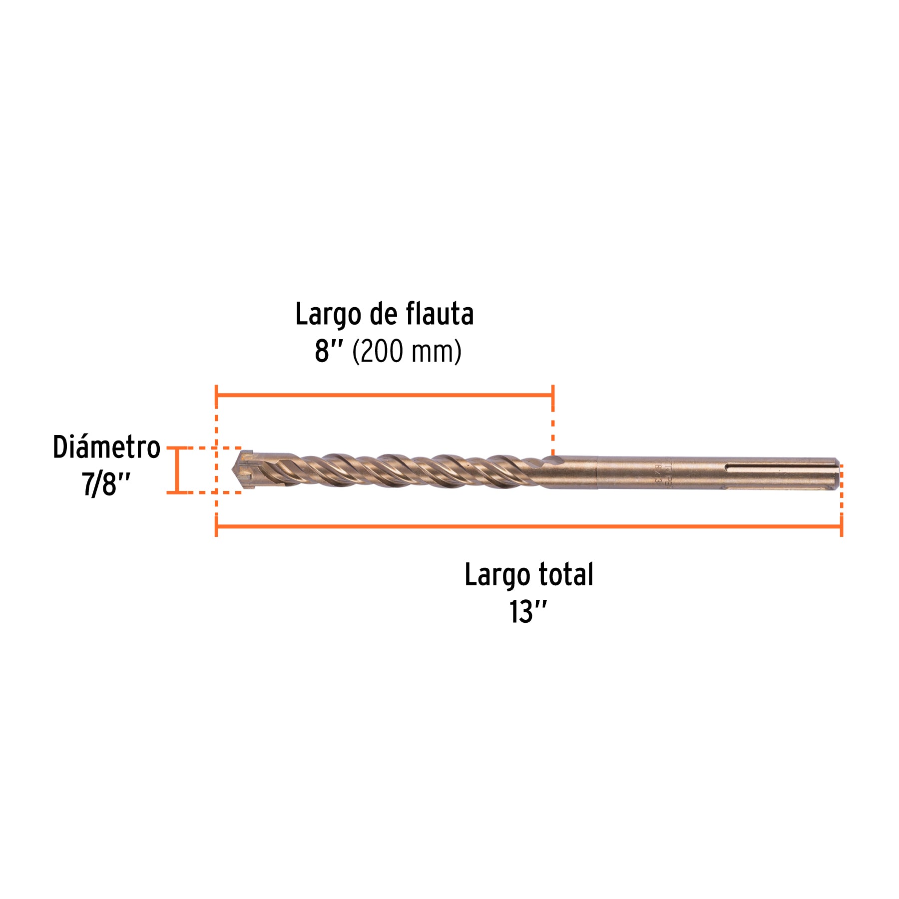 Broca SDS Max de 7/8 x 13", TRUPER
