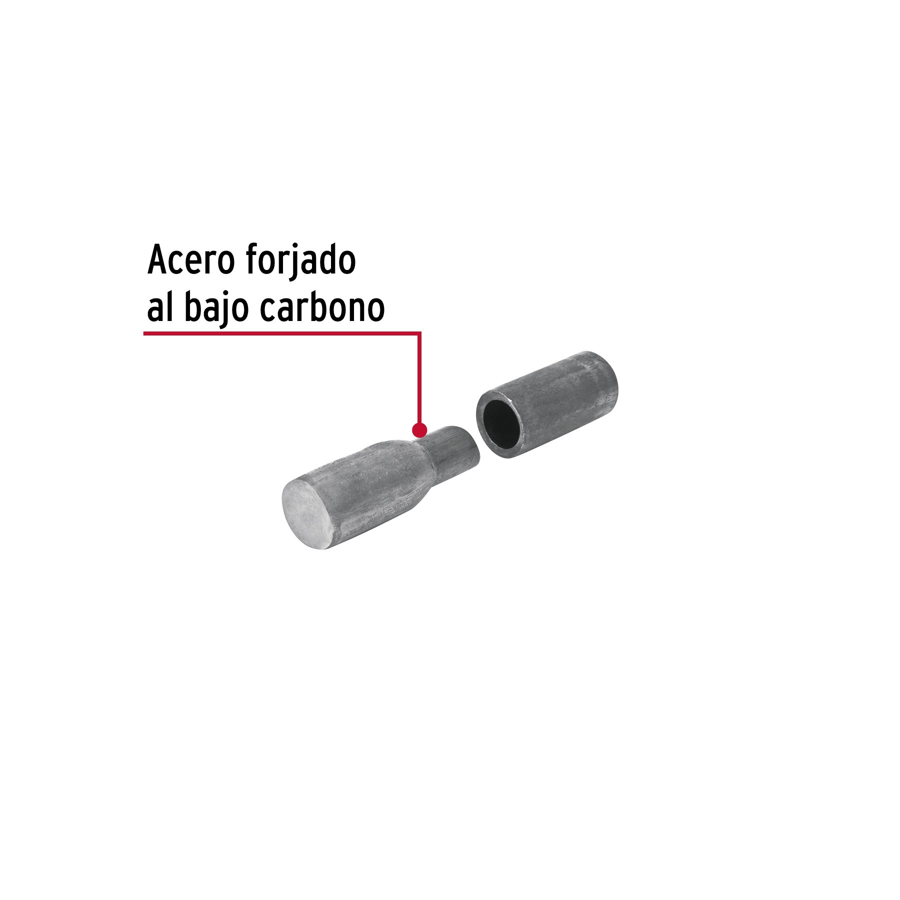 Bisagra tubular soldable de 1/2", HERMEX