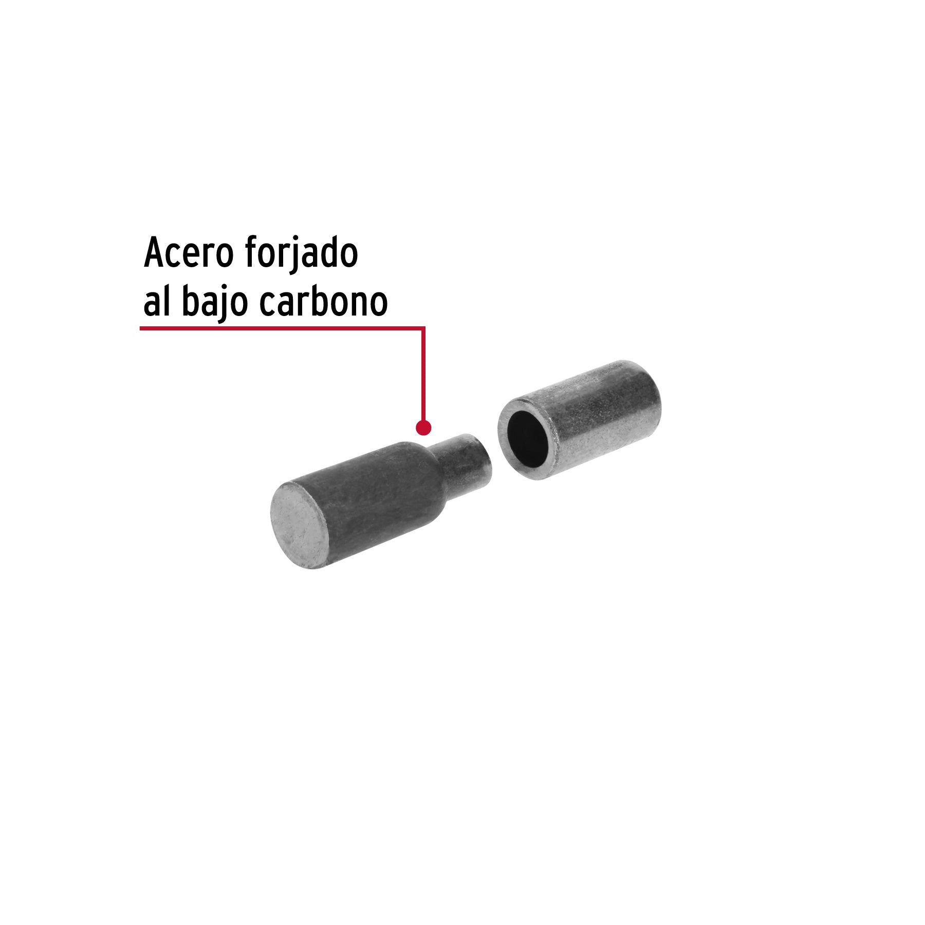 Bisagra tubular soldable de 1", HERMEX