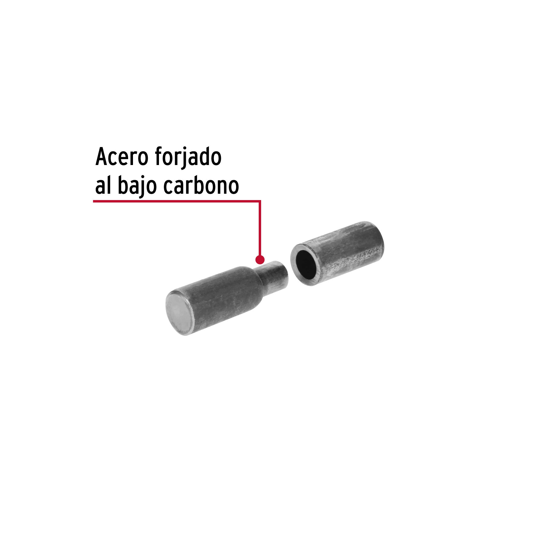 Bisagra tubular soldable de 3/4", HERMEX